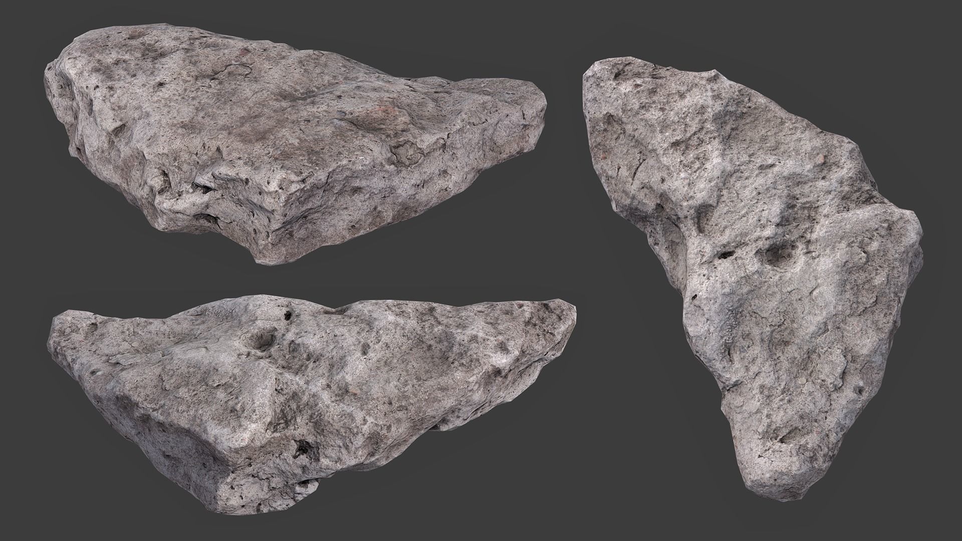 Scanned Construction Debris Pack Low-poly 3D model_17