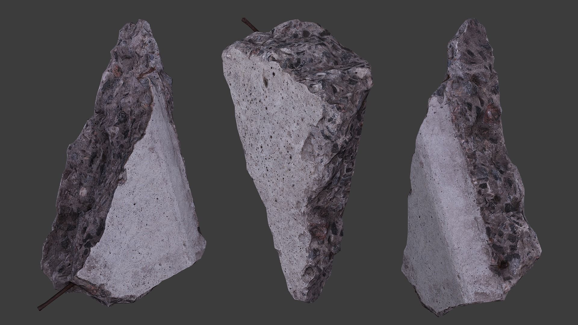 Scanned Construction Debris Pack Low-poly 3D model_53