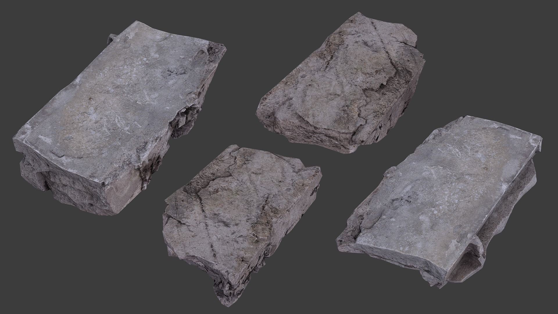 Scanned Construction Debris Pack Low-poly 3D model_34