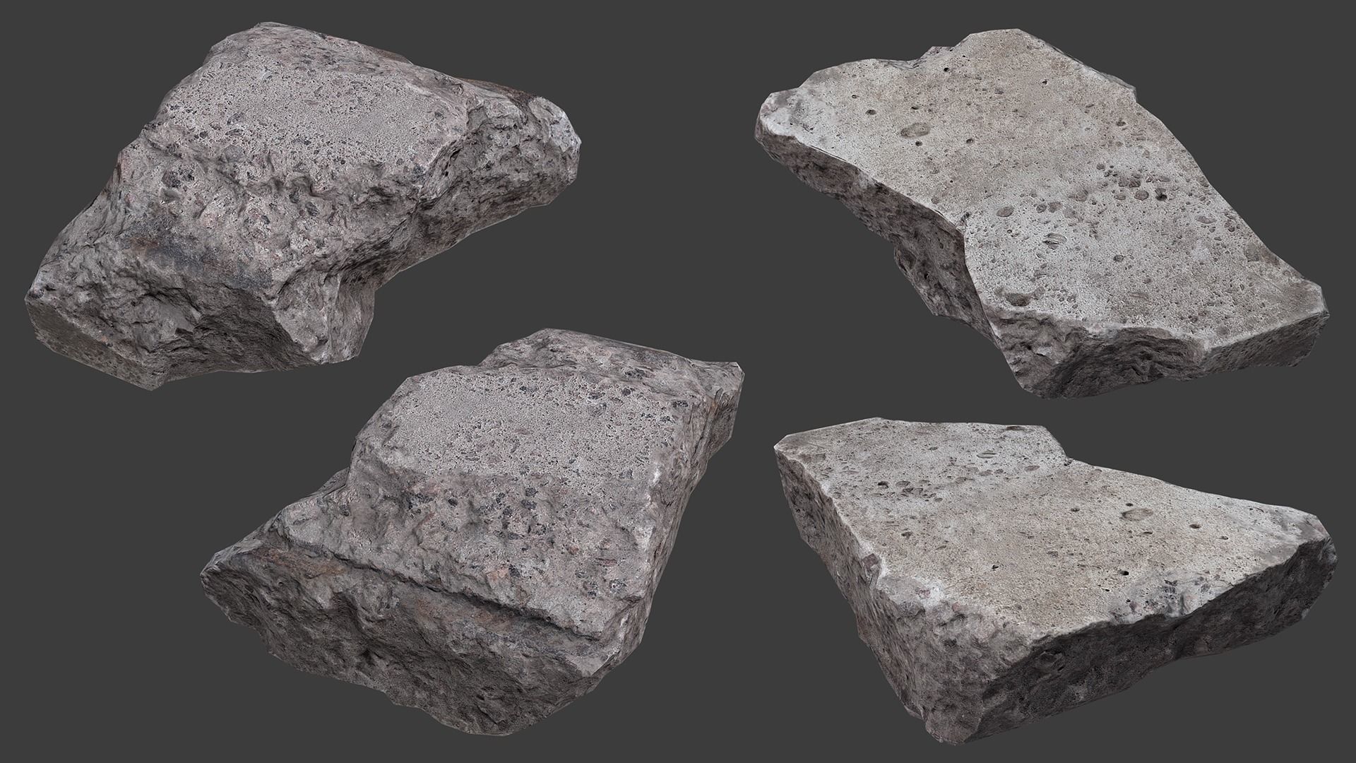 Scanned Construction Debris Pack Low-poly 3D model_87