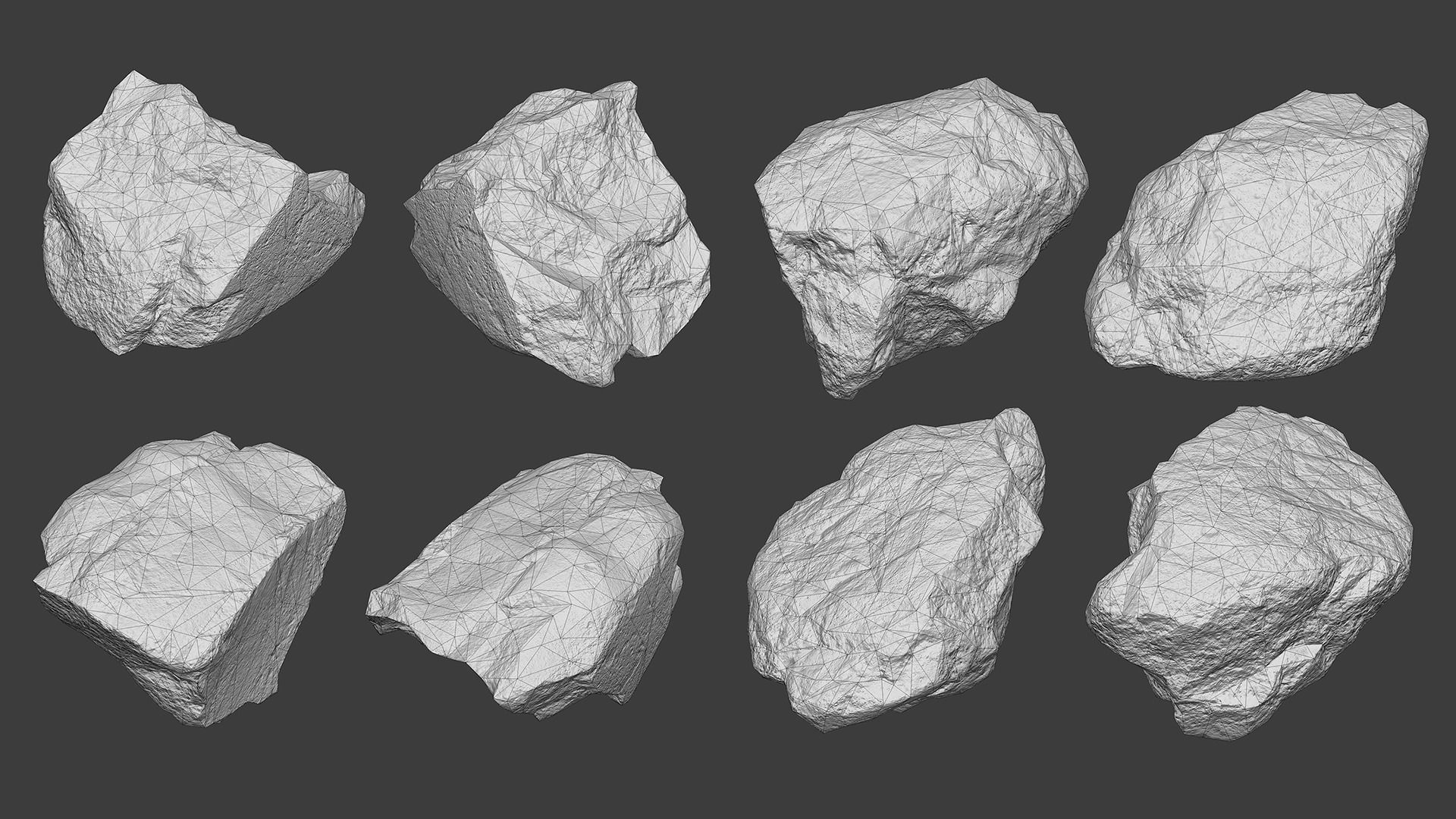 Scanned Construction Debris Pack Low-poly 3D model_80