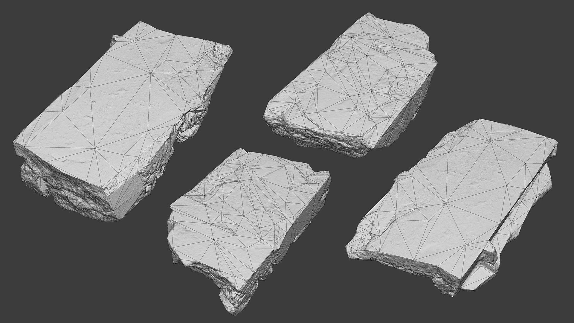 Scanned Construction Debris Pack Low-poly 3D model_35