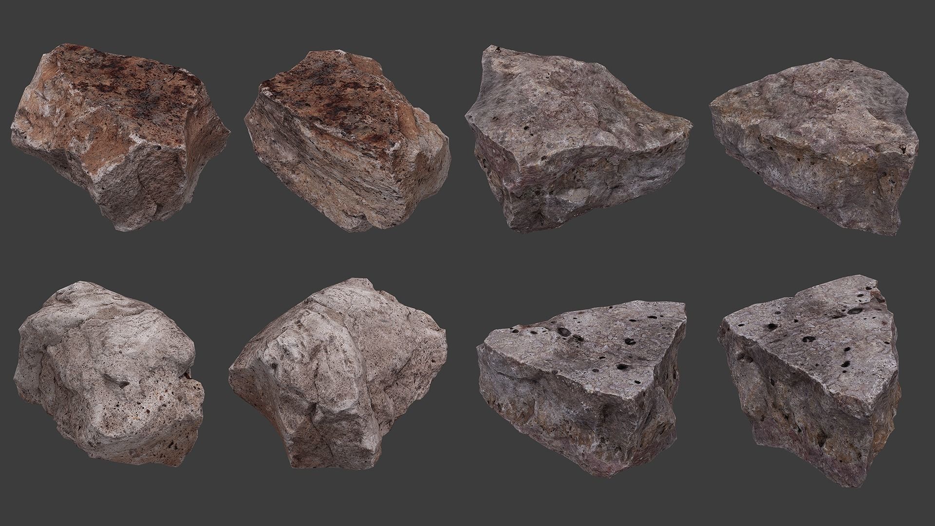 Scanned Construction Debris Pack Low-poly 3D model_83