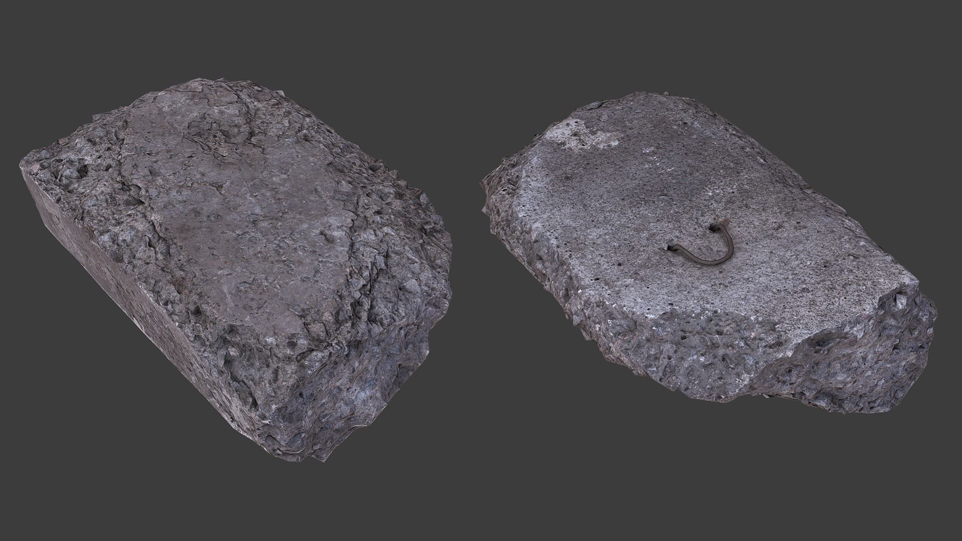 Scanned Construction Debris Pack Low-poly 3D model_9