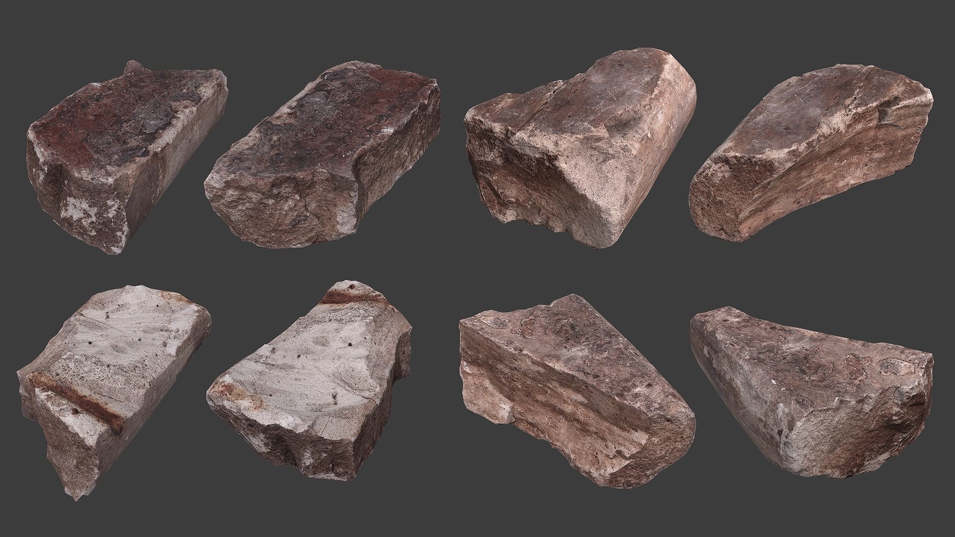 Scanned Construction Debris Pack Low-poly 3D model_73