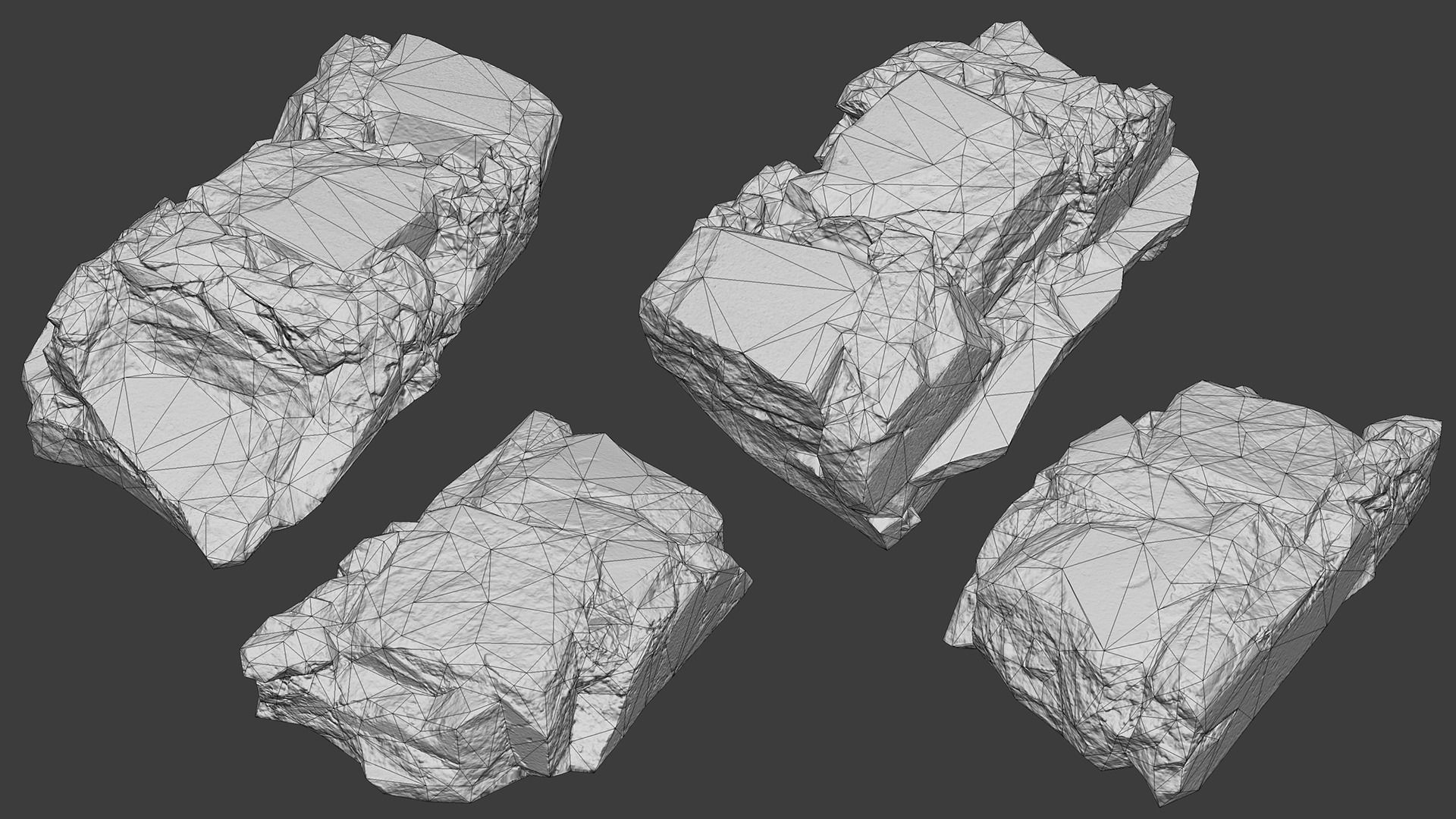 Scanned Construction Debris Pack Low-poly 3D model_32