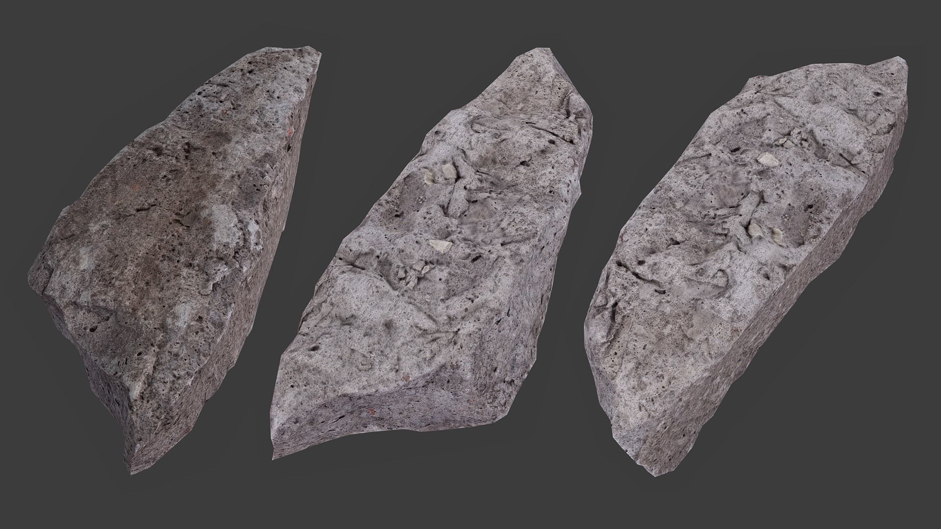 Scanned Construction Debris Pack Low-poly 3D model_22