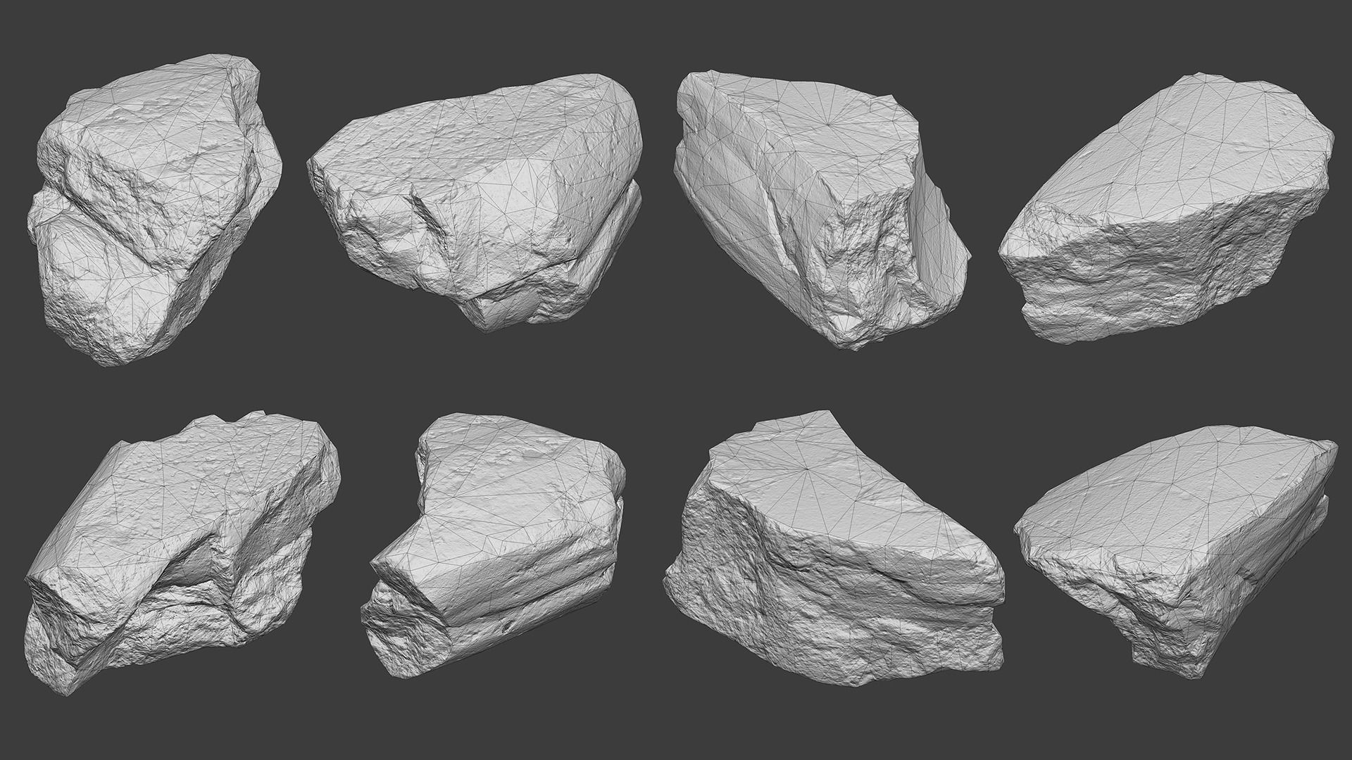 Scanned Construction Debris Pack Low-poly 3D model_82