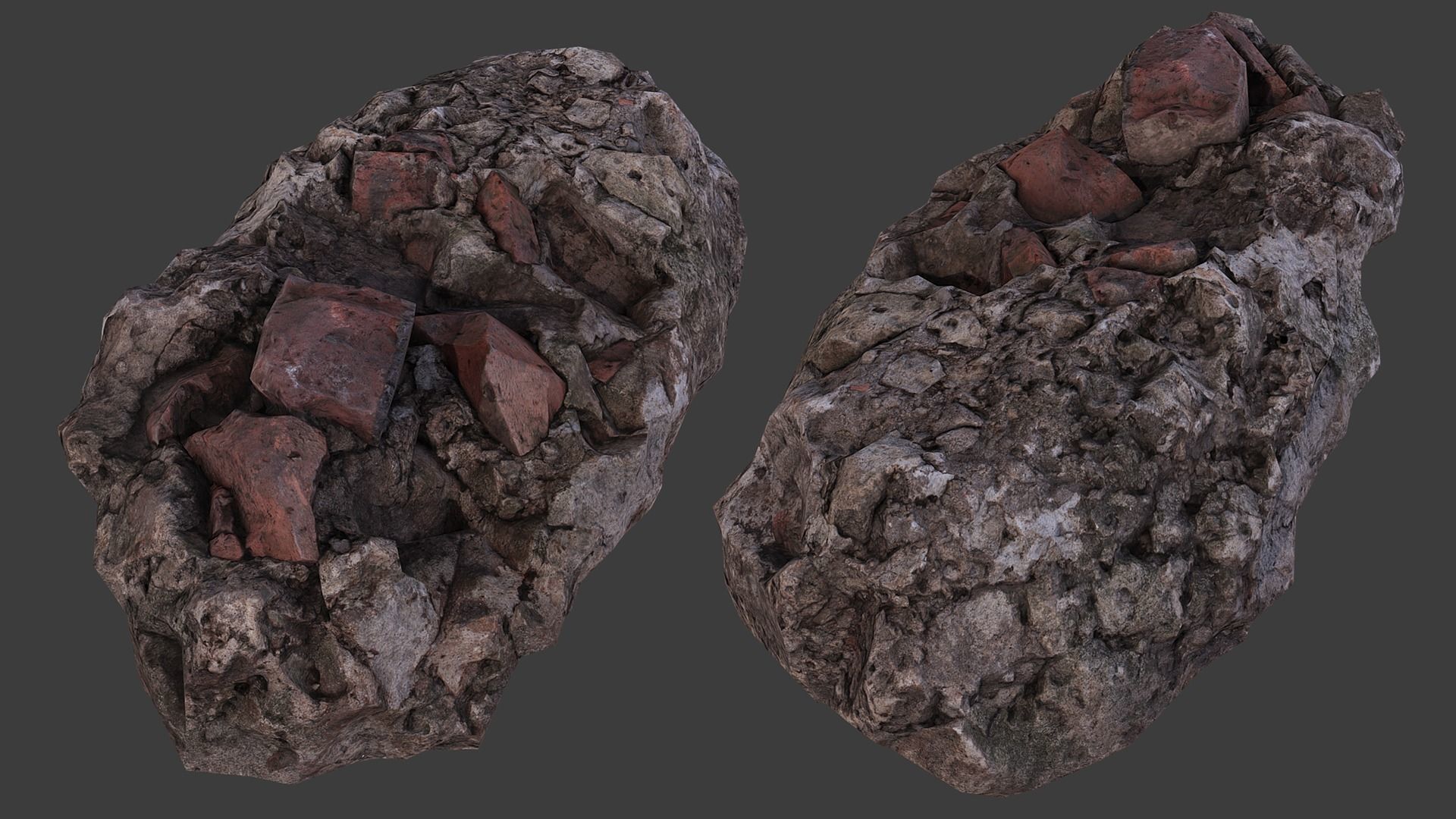 Scanned Construction Debris Pack Low-poly 3D model_24