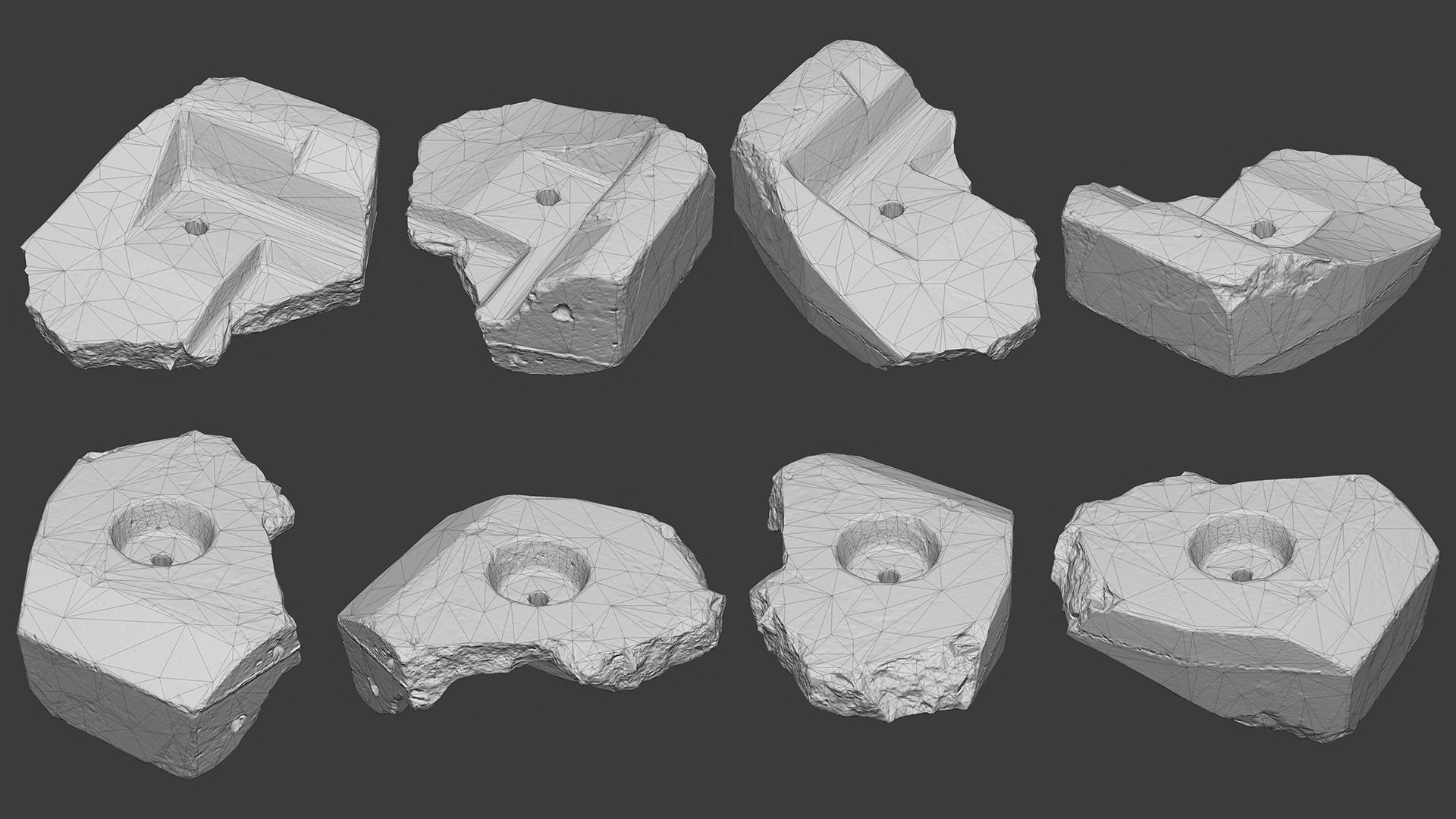 Scanned Construction Debris Pack Low-poly 3D model_15