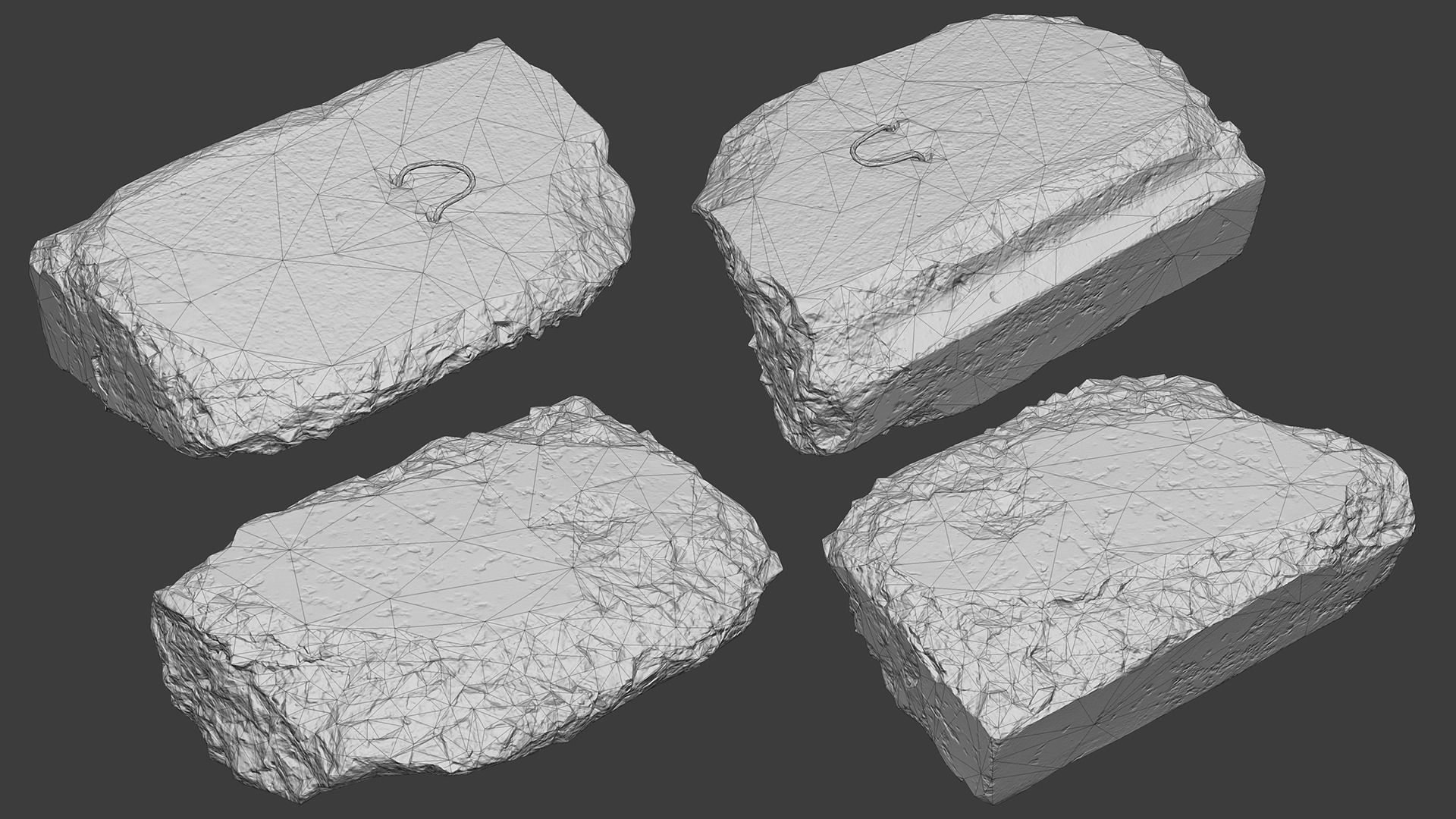 Scanned Construction Debris Pack Low-poly 3D model_12