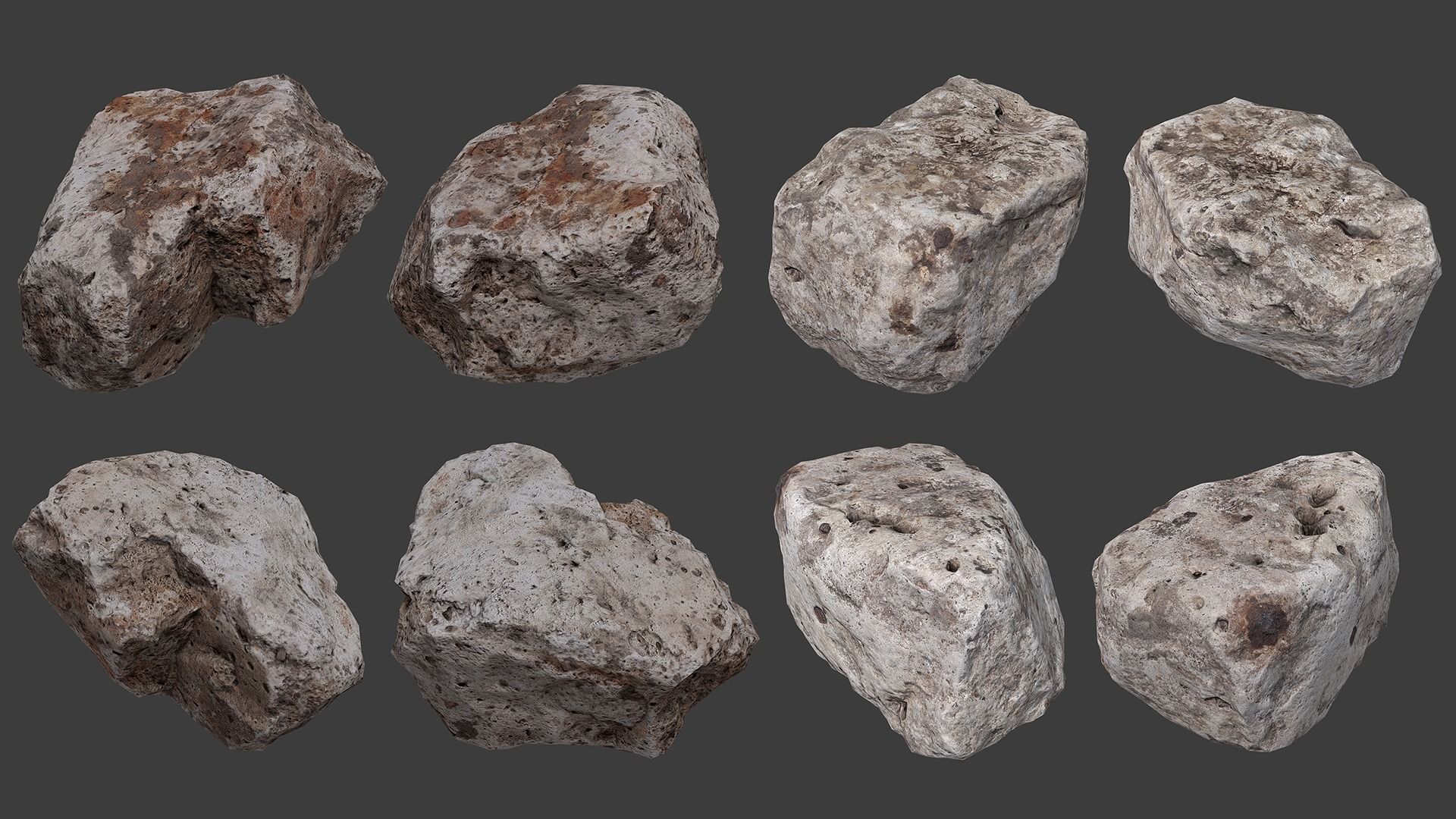 Scanned Construction Debris Pack Low-poly 3D model_75