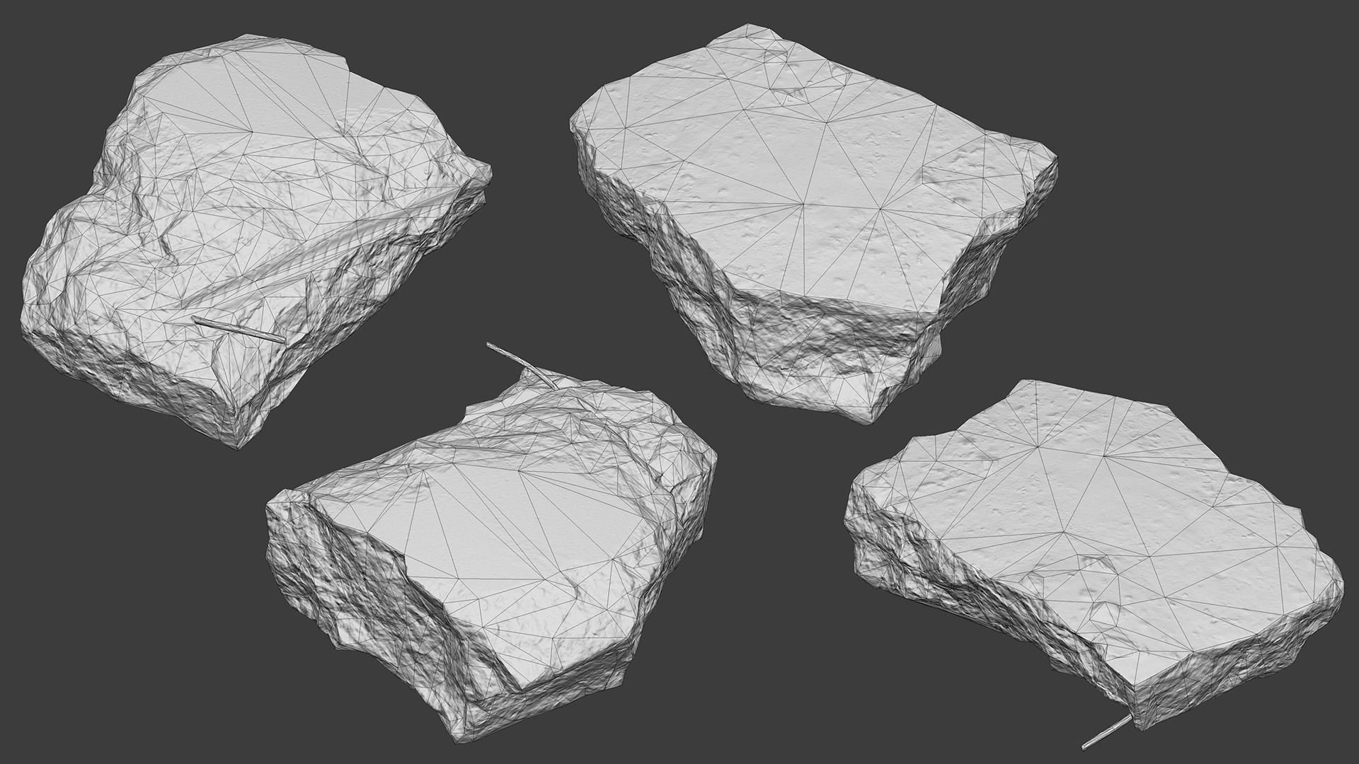 Scanned Construction Debris Pack Low-poly 3D model_90