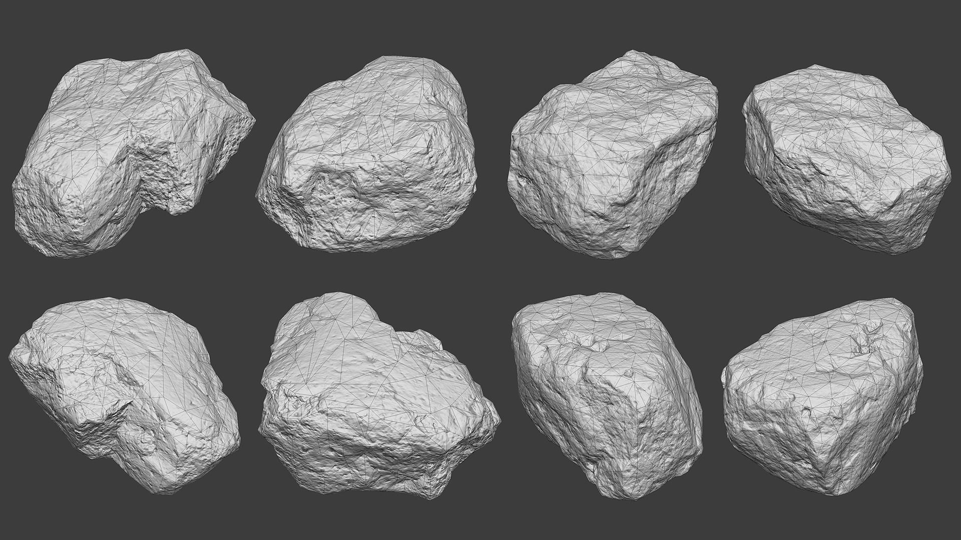 Scanned Construction Debris Pack Low-poly 3D model_76