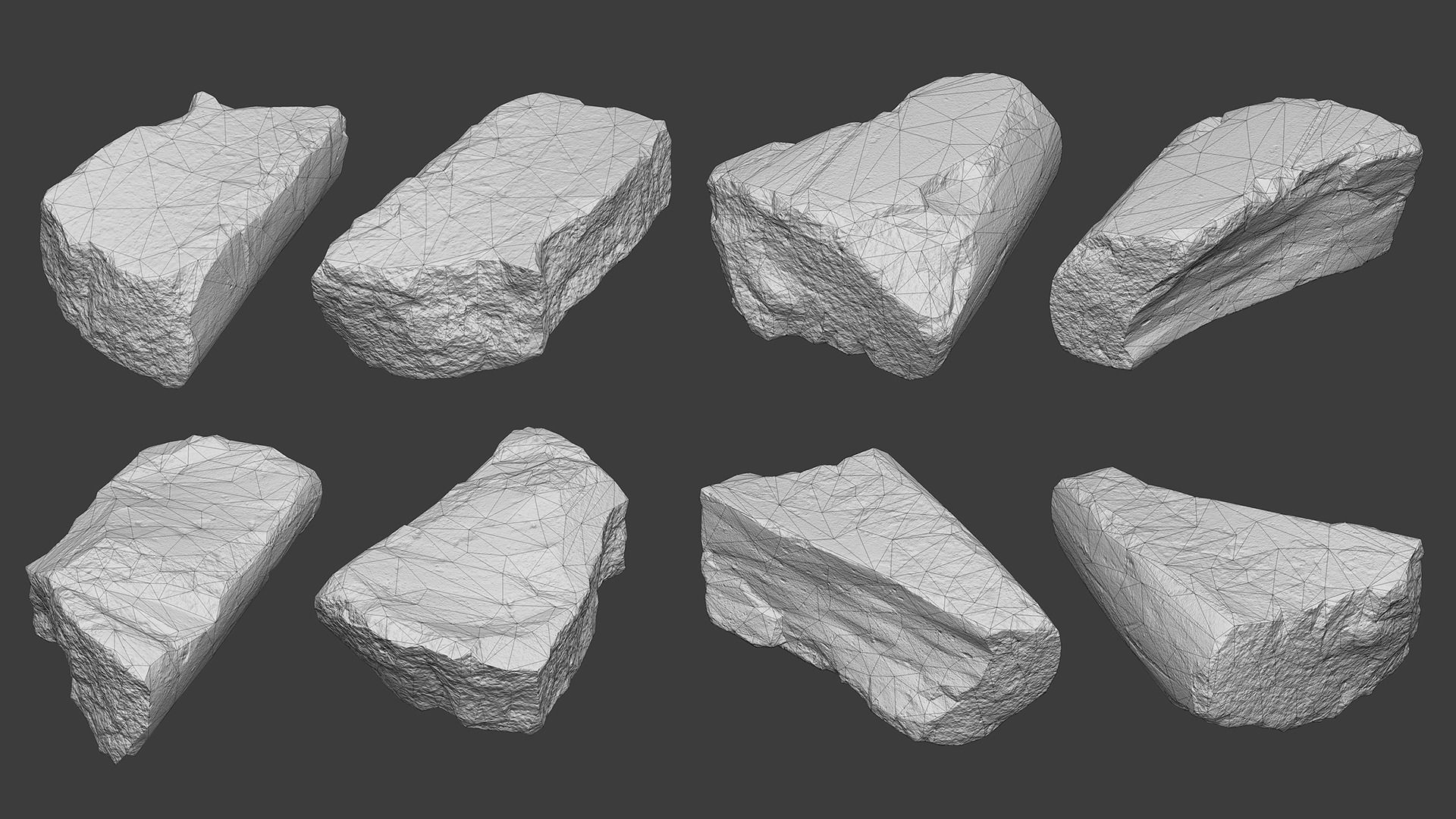 Scanned Construction Debris Pack Low-poly 3D model_74