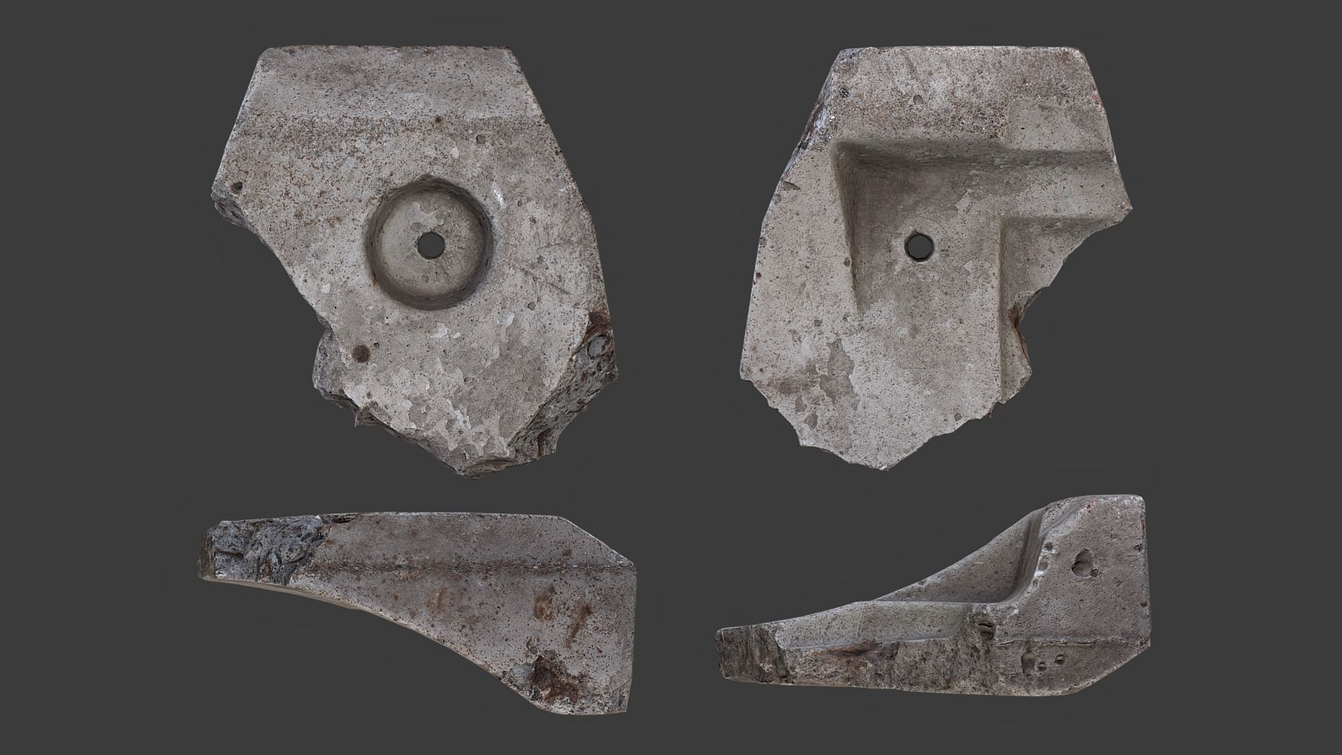 Scanned Construction Debris Pack Low-poly 3D model_16