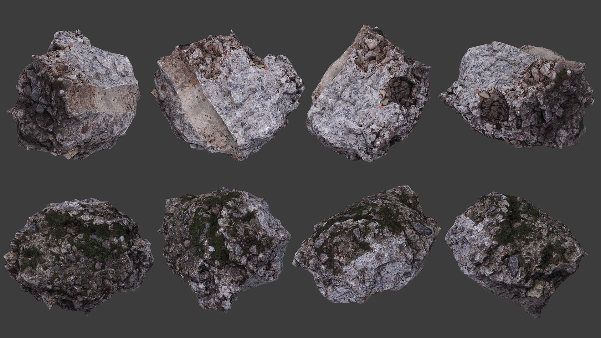 Scanned Construction Debris Pack Low-poly 3D model_45