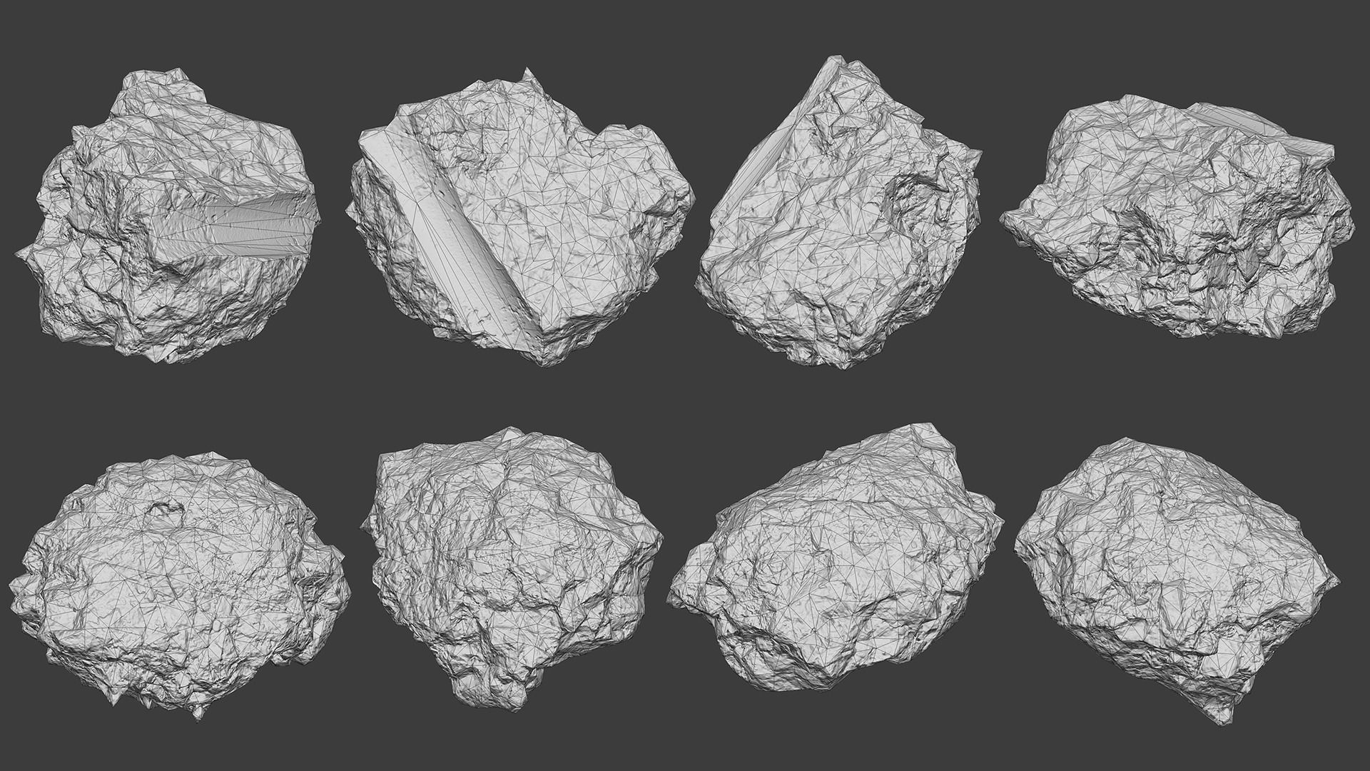 Scanned Construction Debris Pack Low-poly 3D model_46