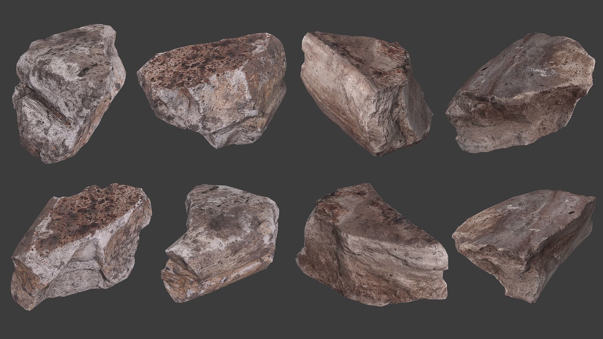 Scanned Construction Debris Pack Low-poly 3D model_81