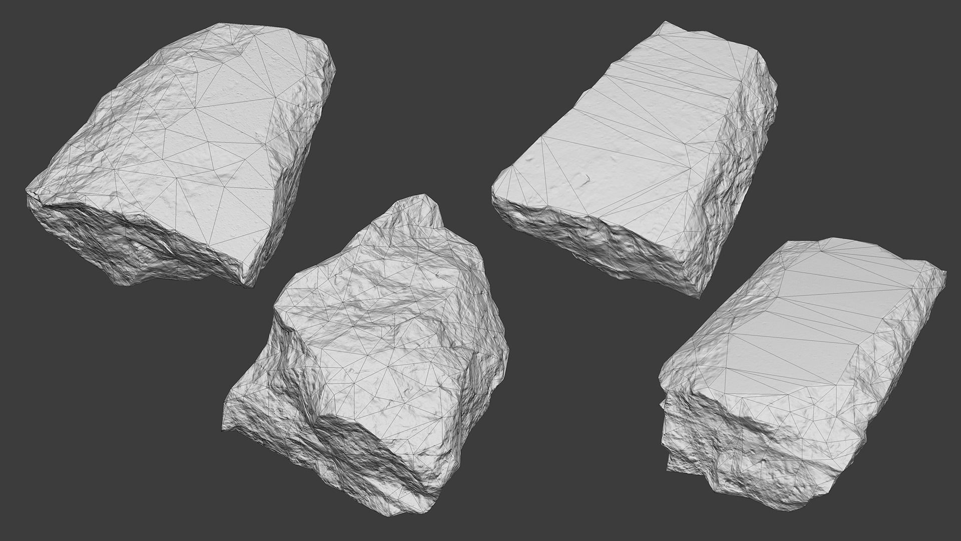 Scanned Construction Debris Pack Low-poly 3D model_86