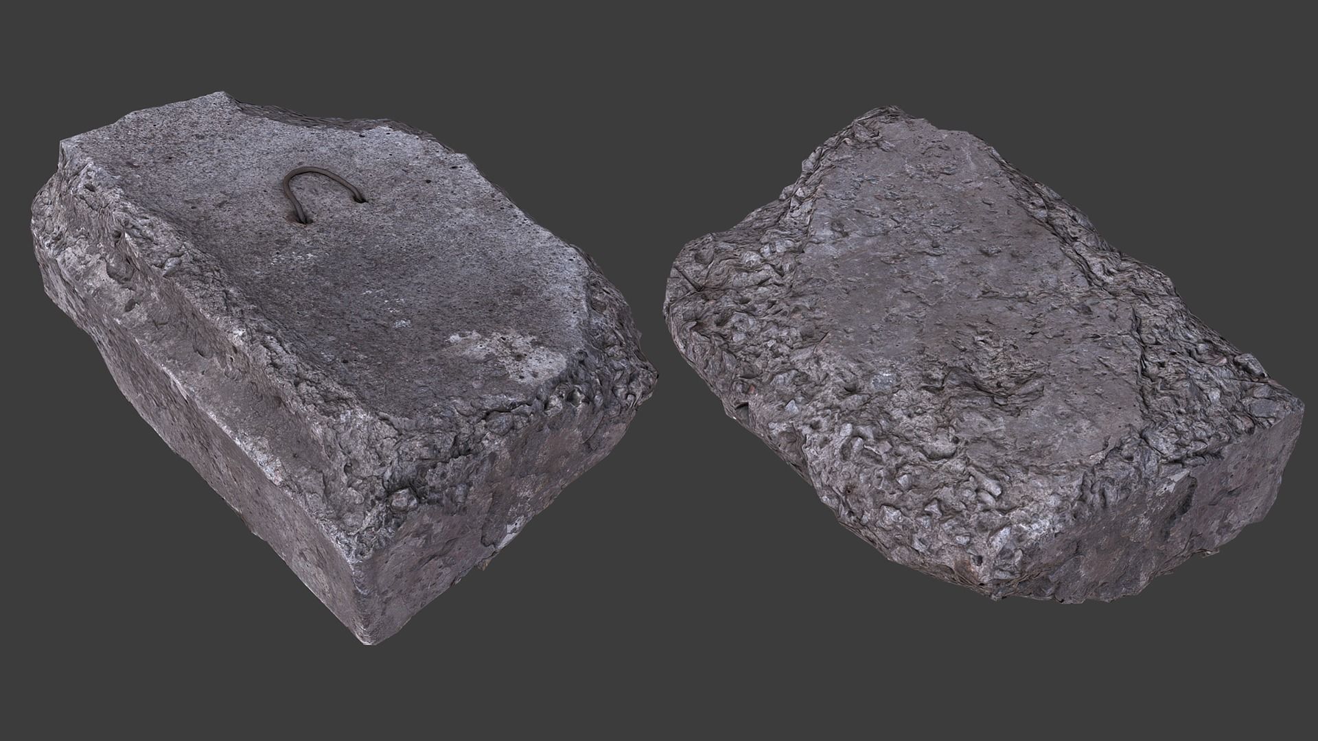 Scanned Construction Debris Pack Low-poly 3D model_8
