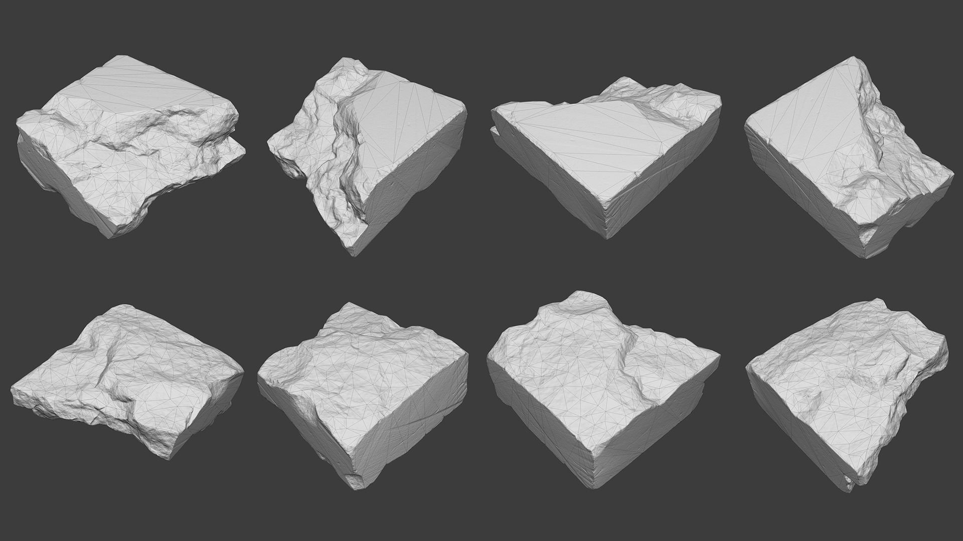 Scanned Construction Debris Pack Low-poly 3D model_70