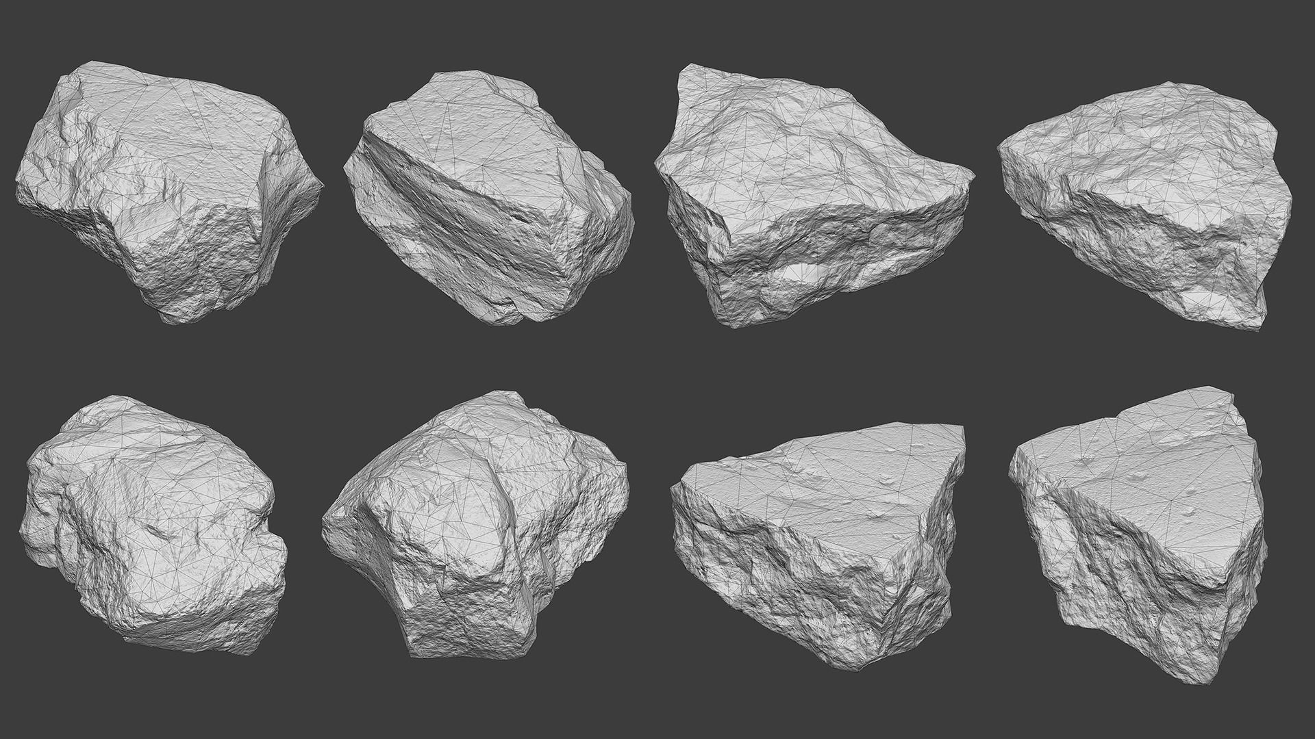 Scanned Construction Debris Pack Low-poly 3D model_84