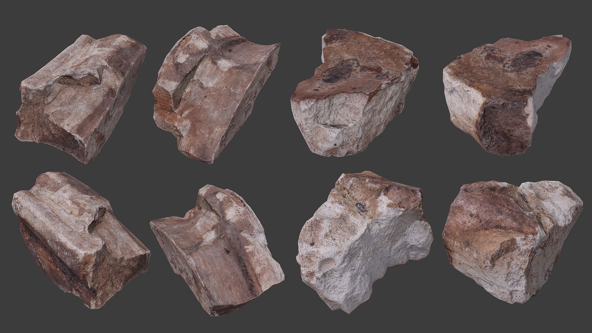 Scanned Construction Debris Pack Low-poly 3D model_77