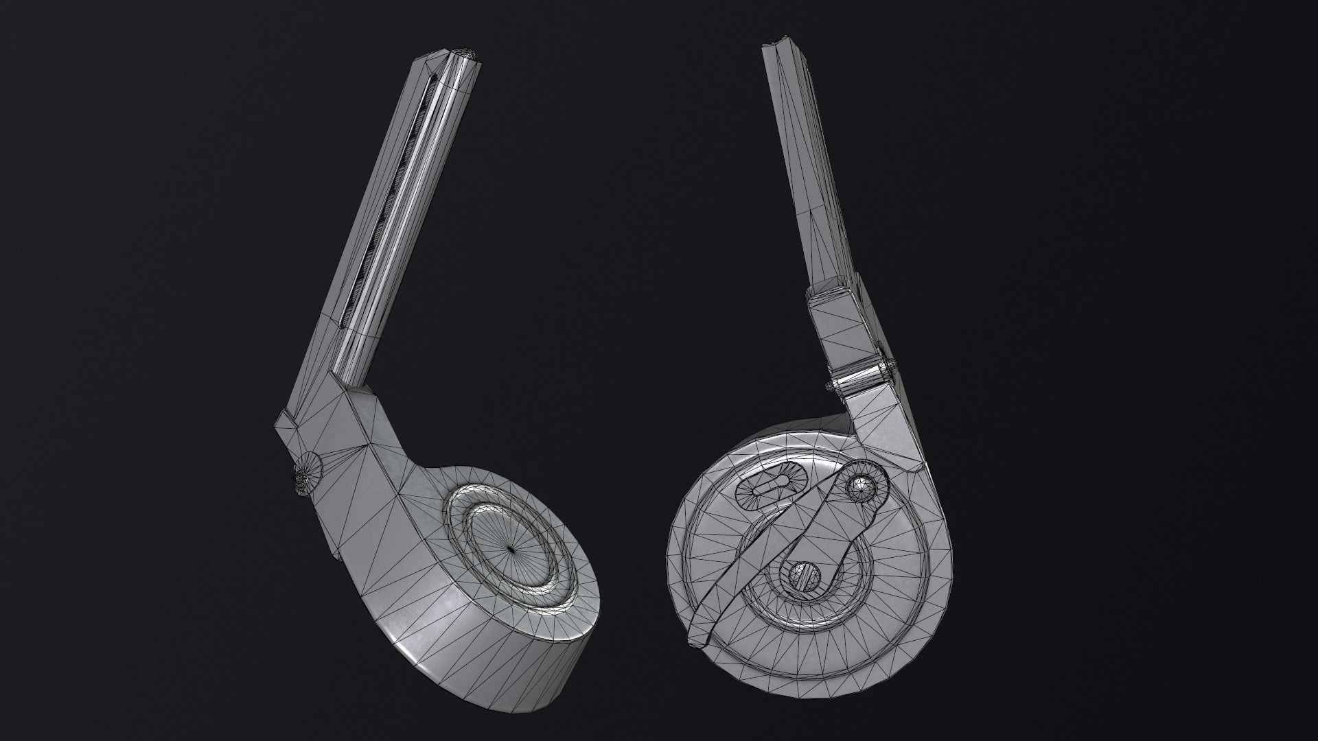 PBR Artillery Luger P08 Low-poly 3D model_7