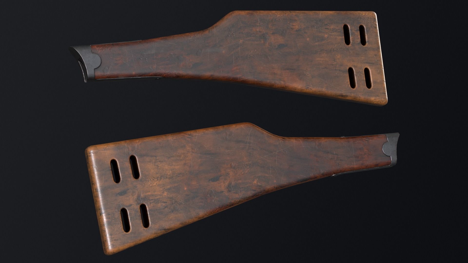 PBR Artillery Luger P08 Low-poly 3D model_6