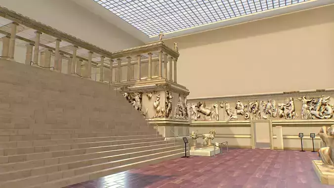 Pergamon Museum Altar Ishtar Gate Mshatta Facade 3d models Low-poly 3D model