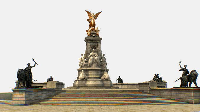 Queen Victoria Memorial Lowpoly 3D model Low-poly 3D model