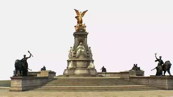 Queen Victoria Memorial Lowpoly 3D model Low-poly 3D model
