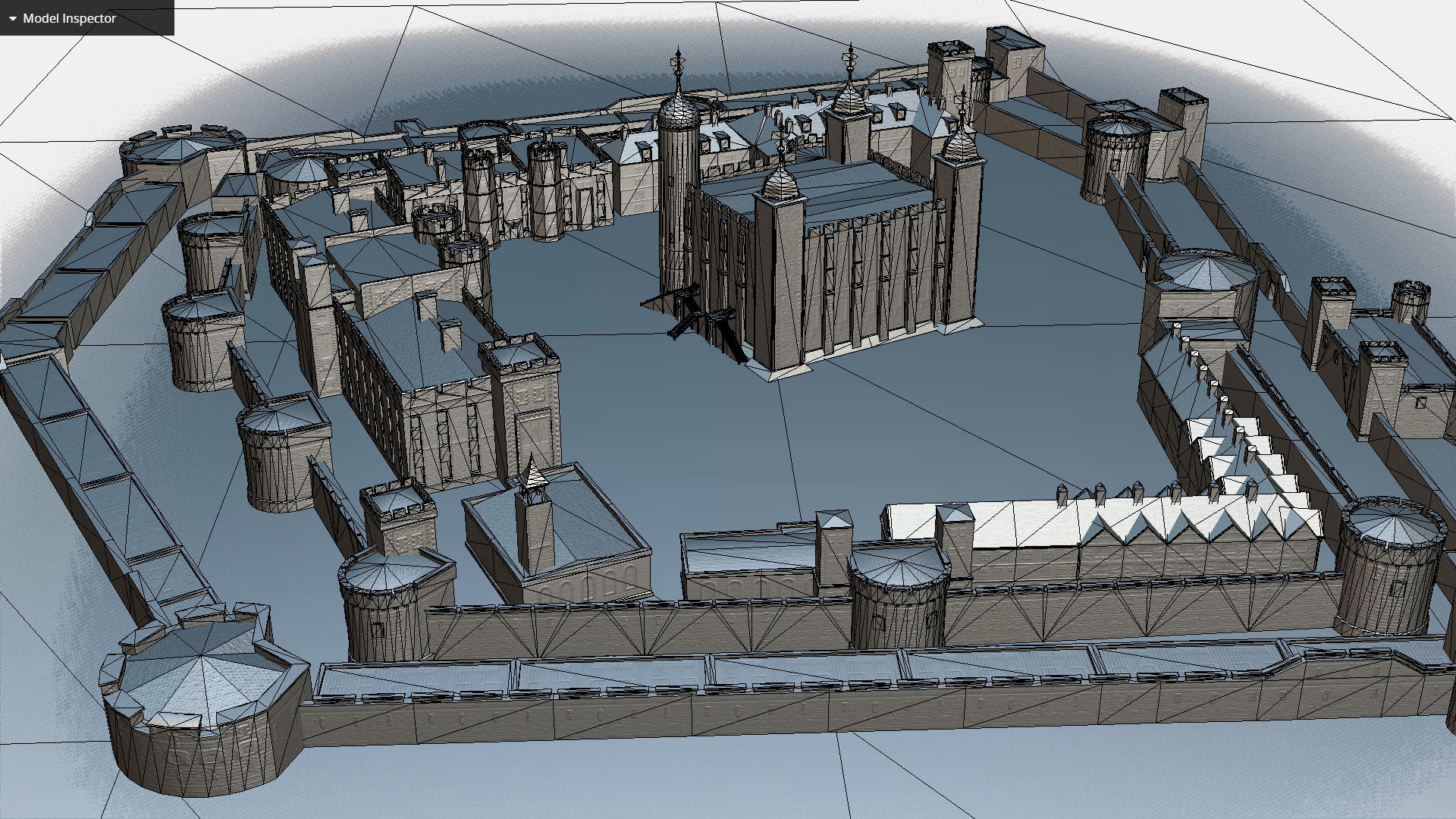 Fortress of the Tower of London historic castle 3d model Low-poly 3D model_38