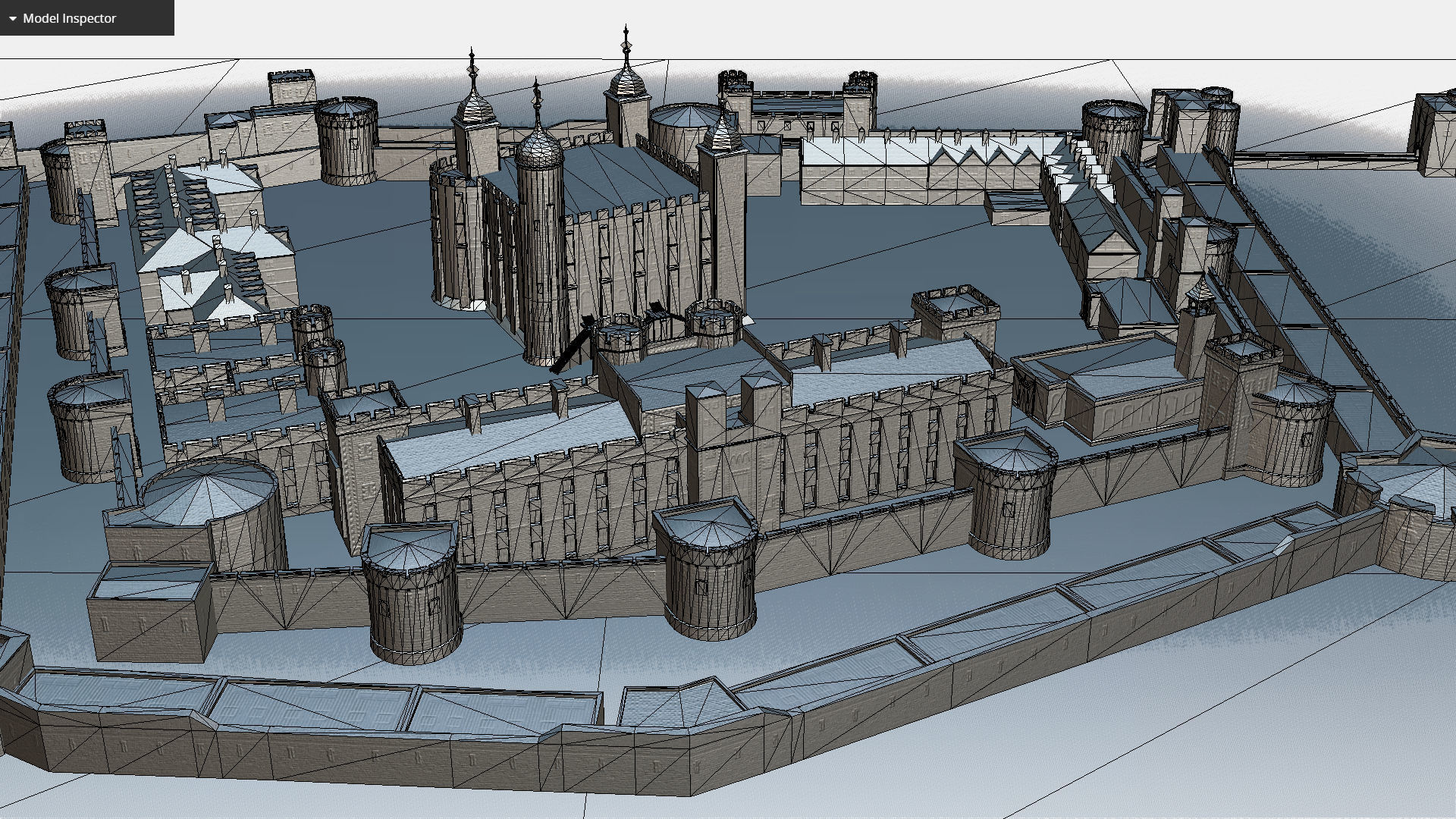 Fortress of the Tower of London historic castle 3d model Low-poly 3D model_36