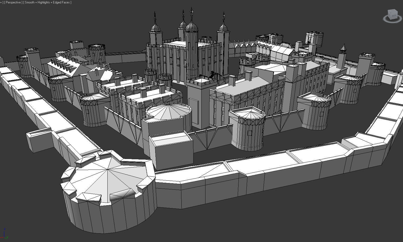 Fortress of the Tower of London historic castle 3d model Low-poly 3D model_49