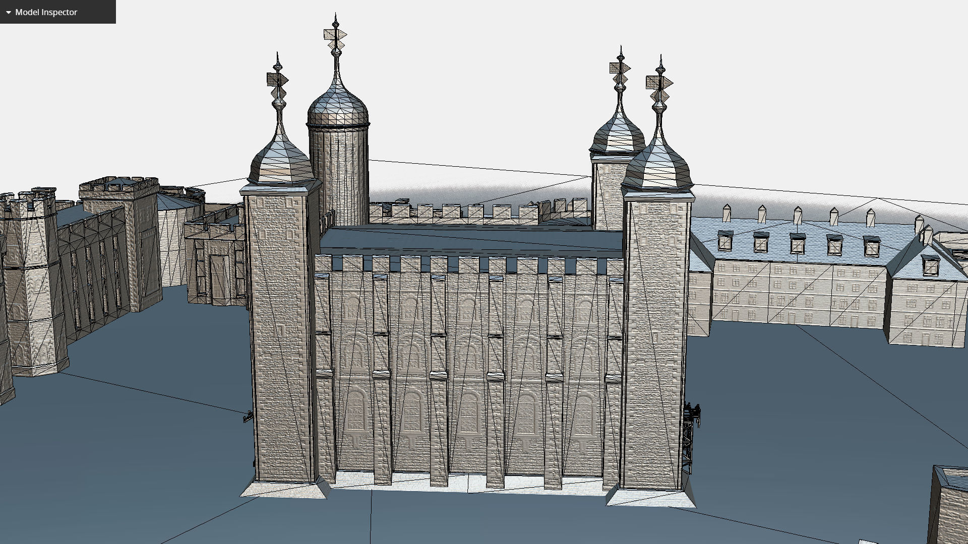 Fortress of the Tower of London historic castle 3d model Low-poly 3D model_41