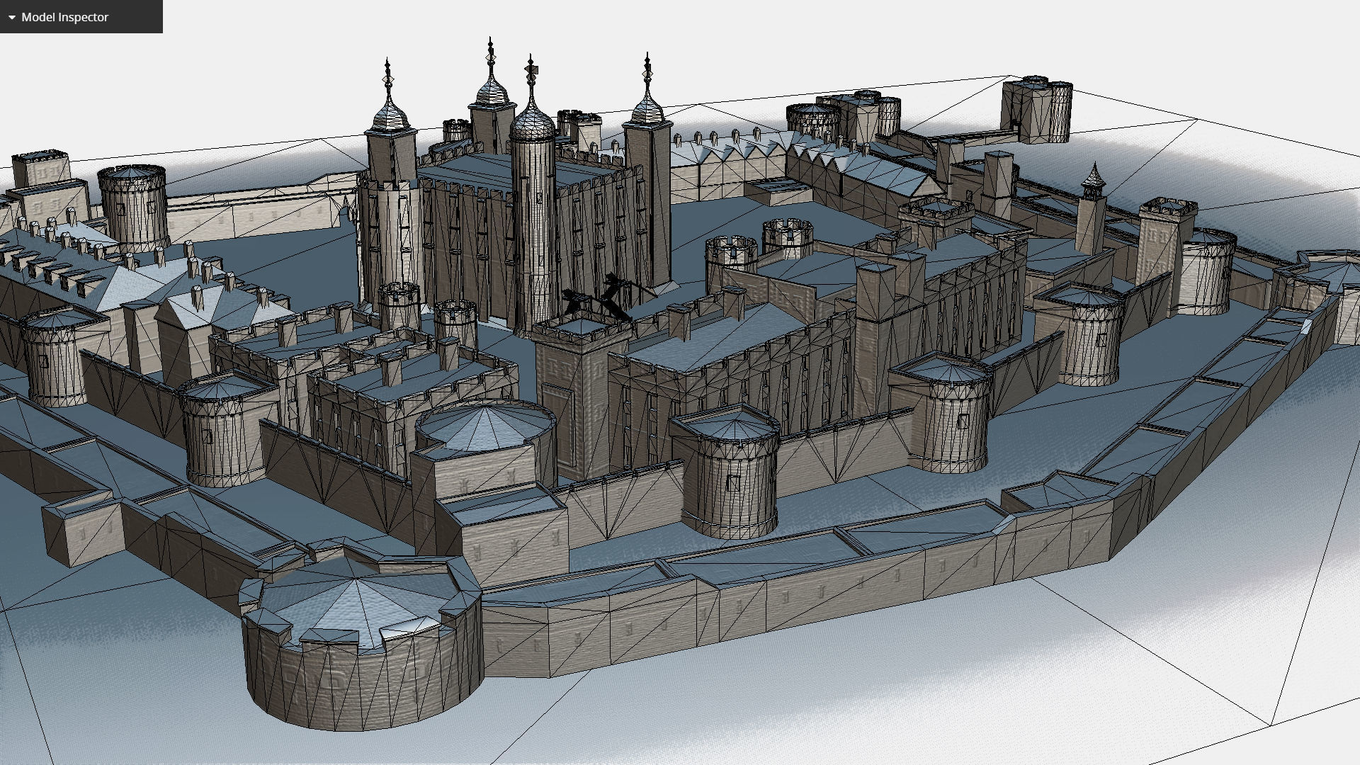 Fortress of the Tower of London historic castle 3d model Low-poly 3D model_34