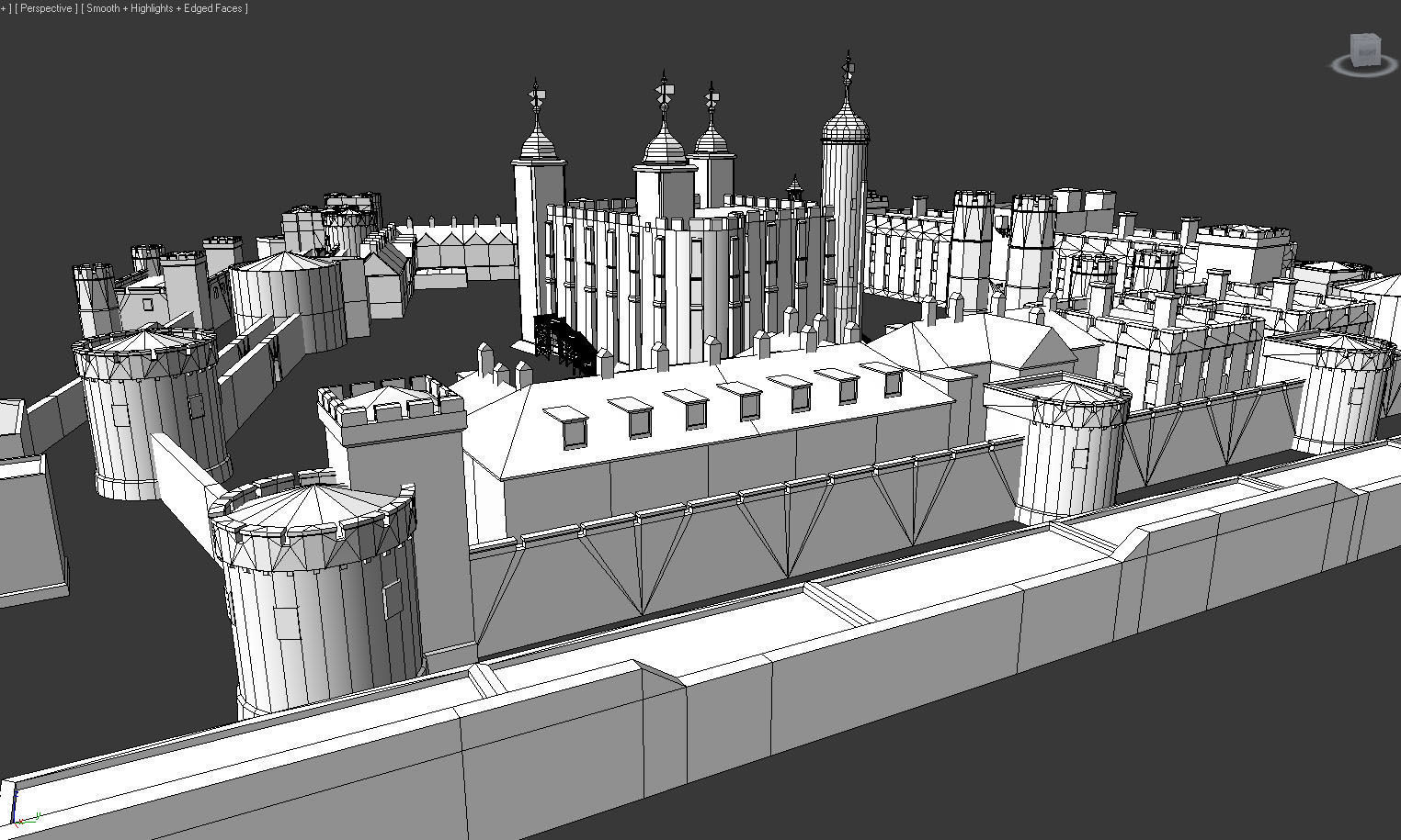 Fortress of the Tower of London historic castle 3d model Low-poly 3D model_46