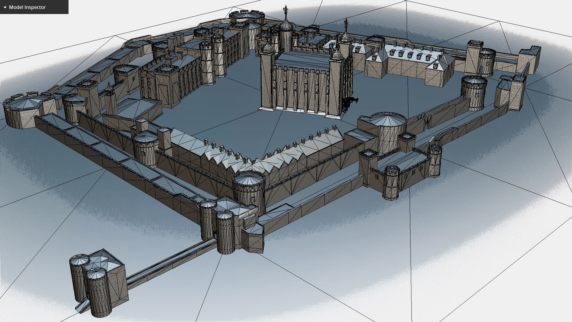 Fortress of the Tower of London historic castle 3d model Low-poly 3D model_50