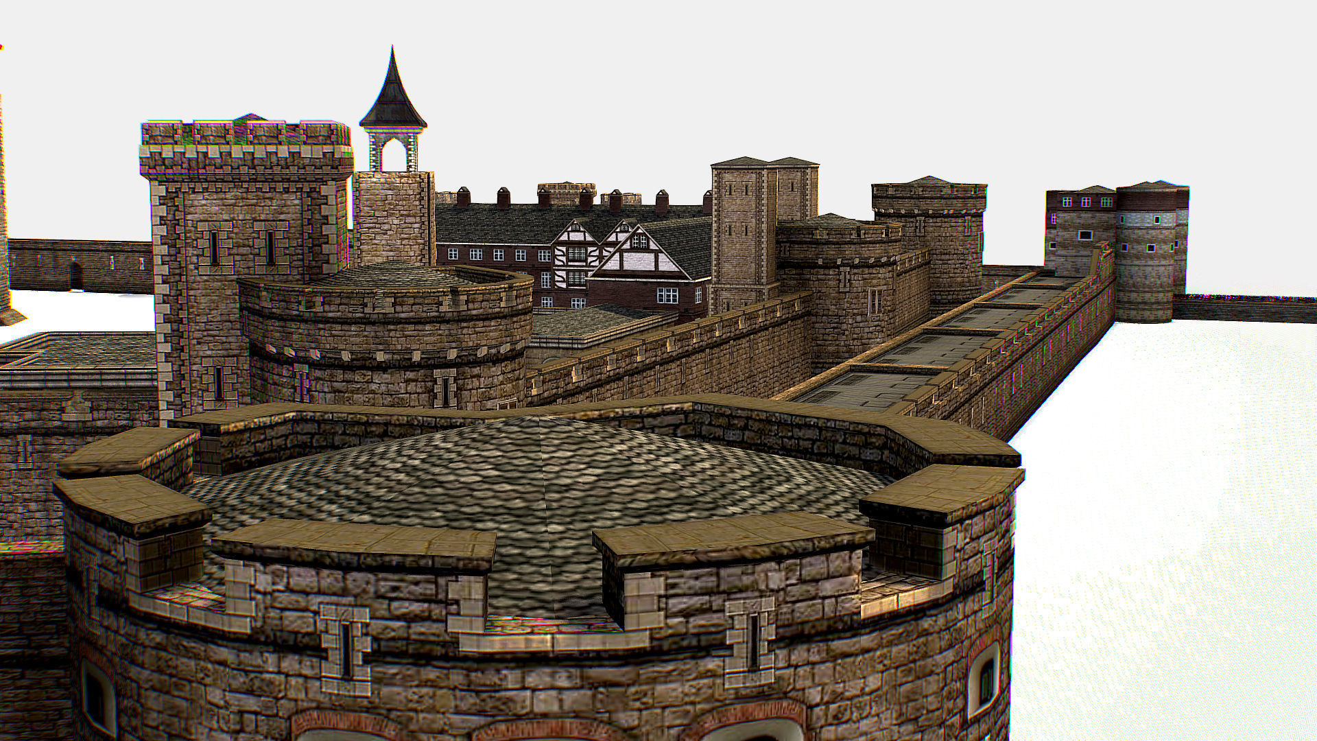 Fortress of the Tower of London historic castle 3d model Low-poly 3D model_21