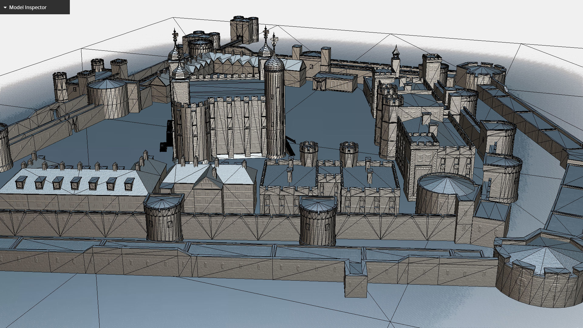 Fortress of the Tower of London historic castle 3d model Low-poly 3D model_37
