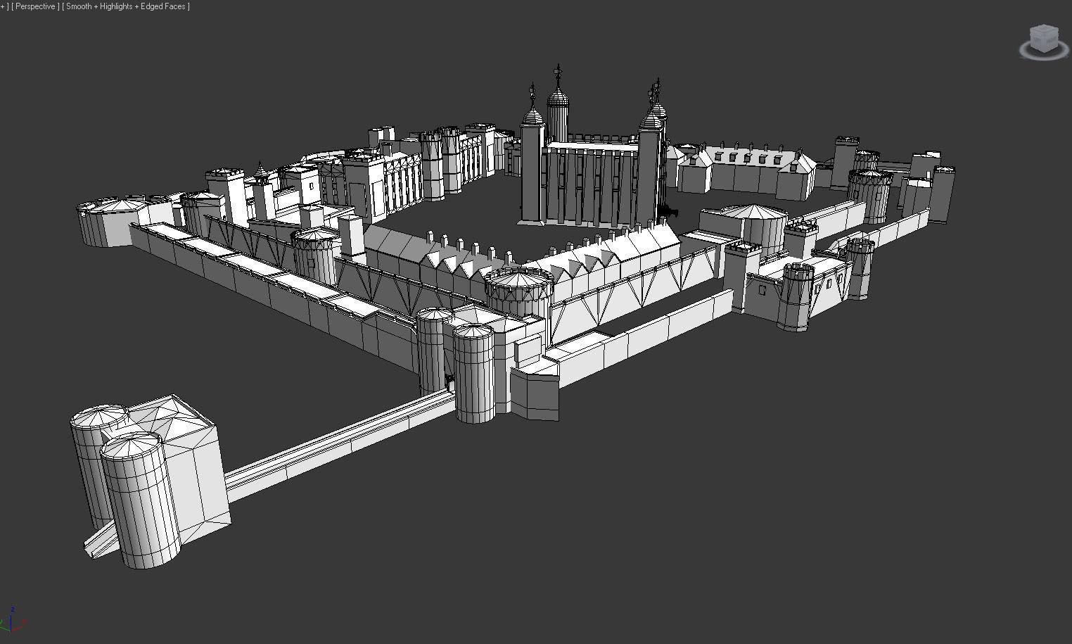 Fortress of the Tower of London historic castle 3d model Low-poly 3D model_52