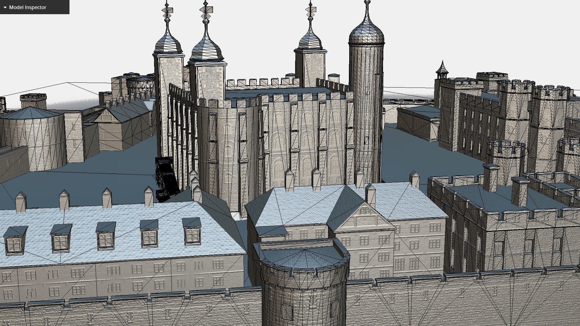 Fortress of the Tower of London historic castle 3d model Low-poly 3D model_43