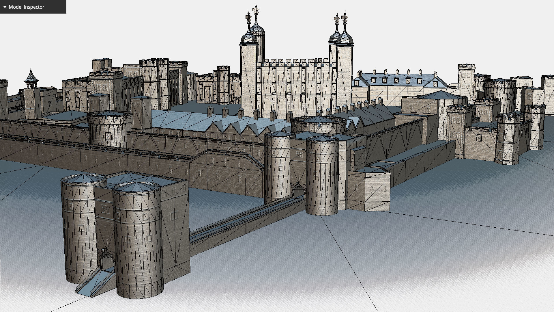 Fortress of the Tower of London historic castle 3d model Low-poly 3D model_39