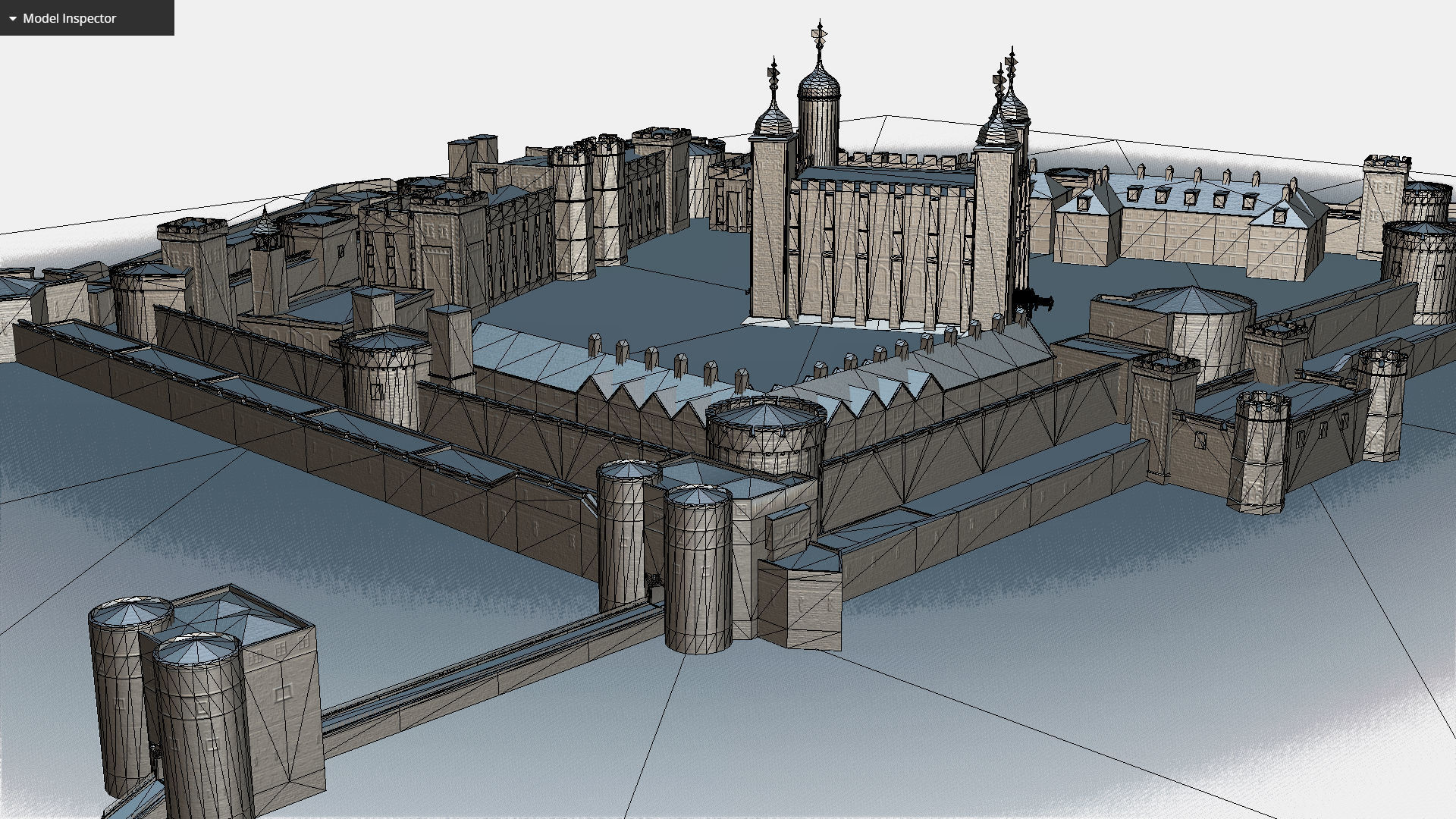 Fortress of the Tower of London historic castle 3d model Low-poly 3D model_40