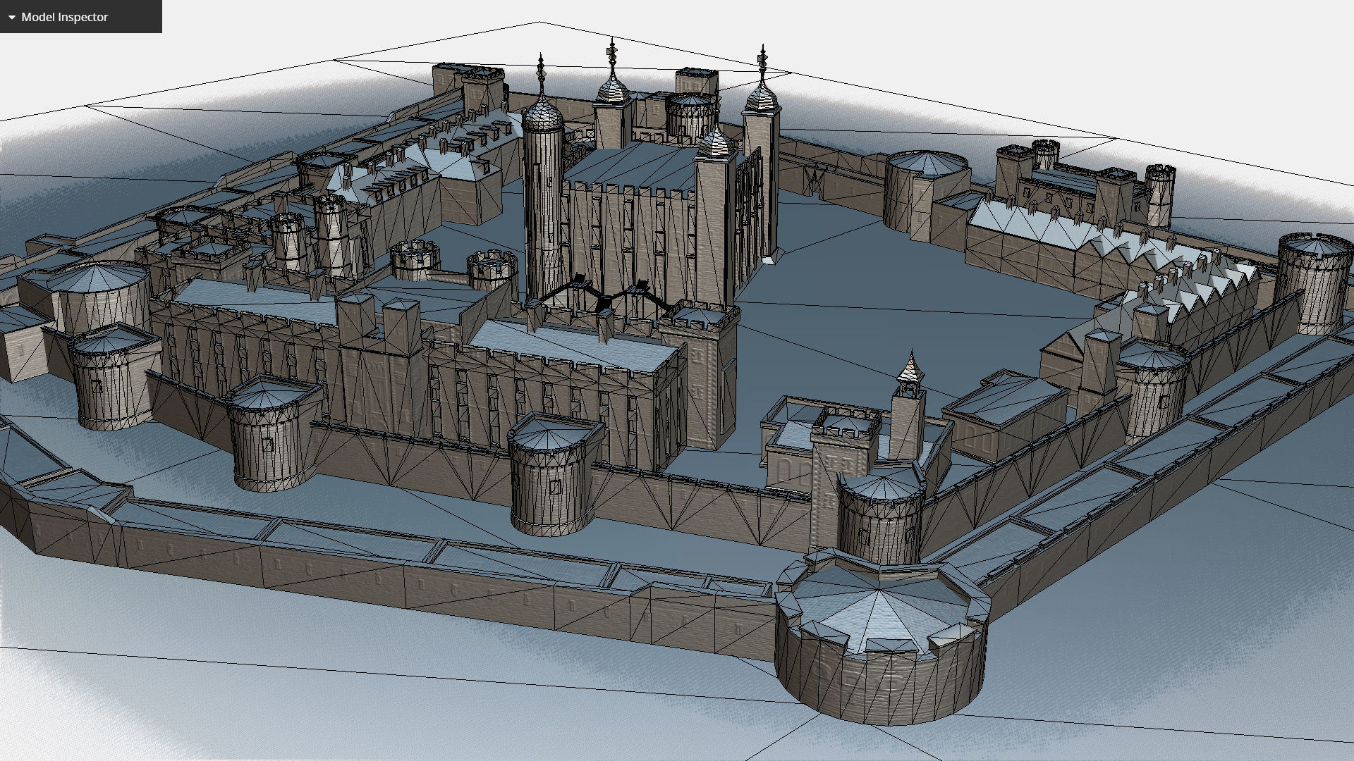 Fortress of the Tower of London historic castle 3d model Low-poly 3D model_35