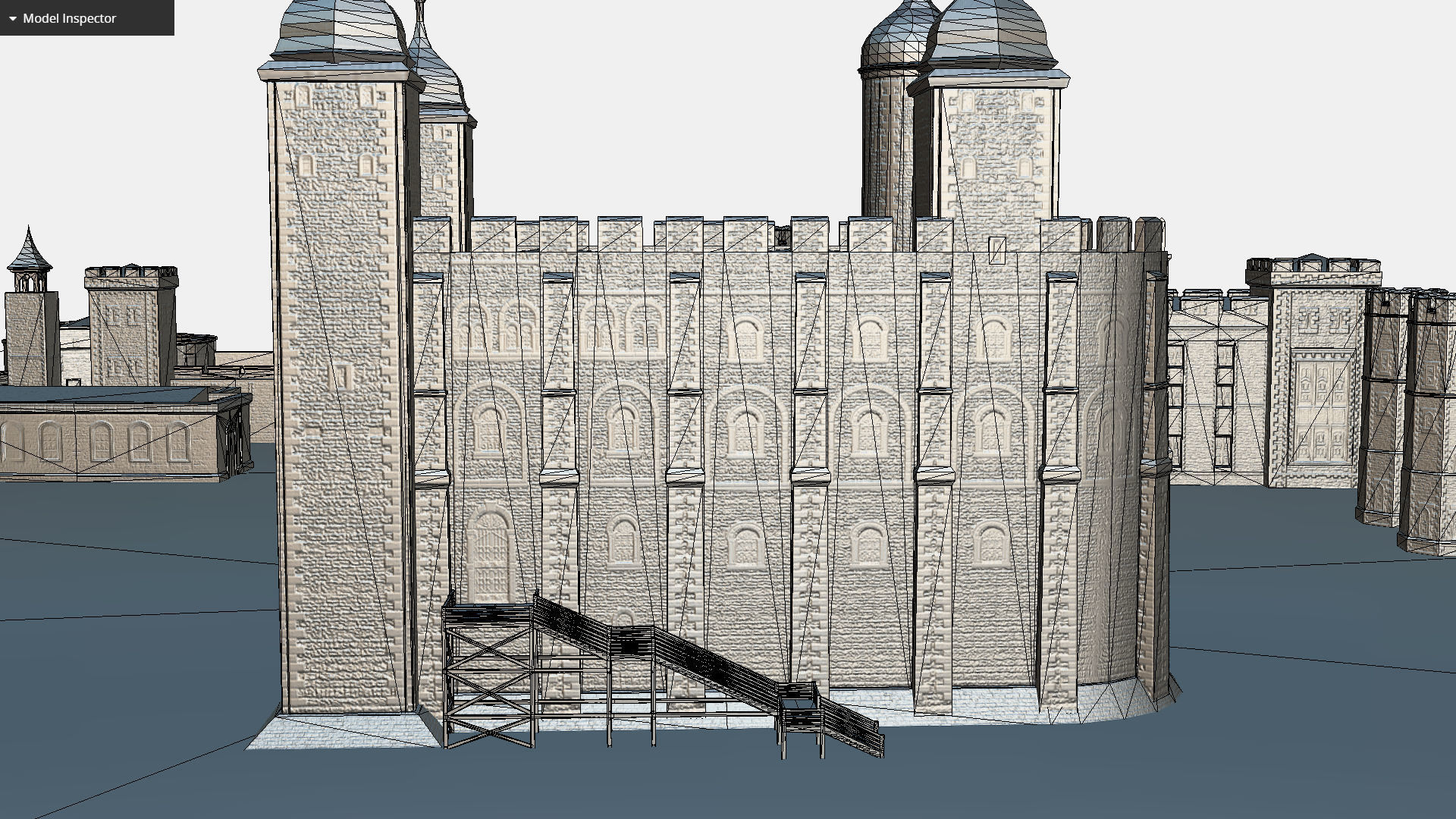 Fortress of the Tower of London historic castle 3d model Low-poly 3D model_42