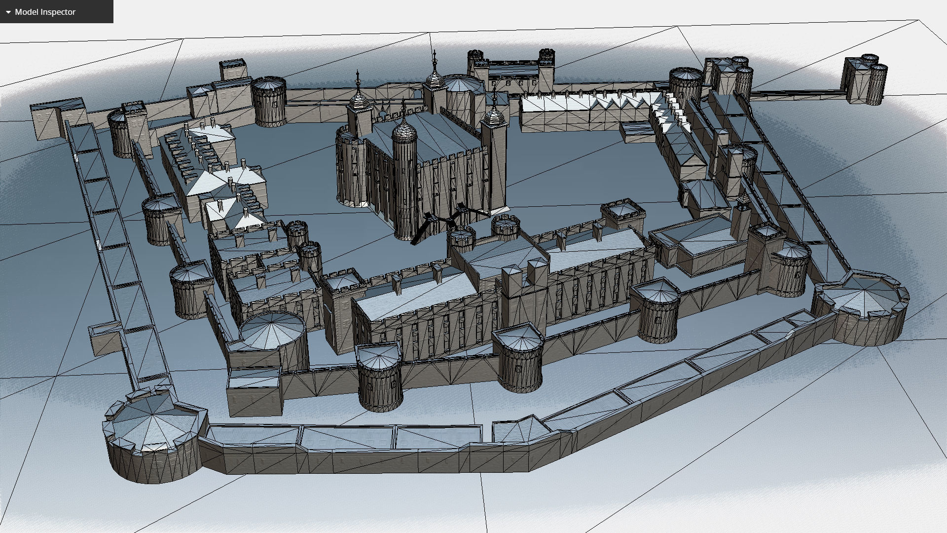 Fortress of the Tower of London historic castle 3d model Low-poly 3D model_44