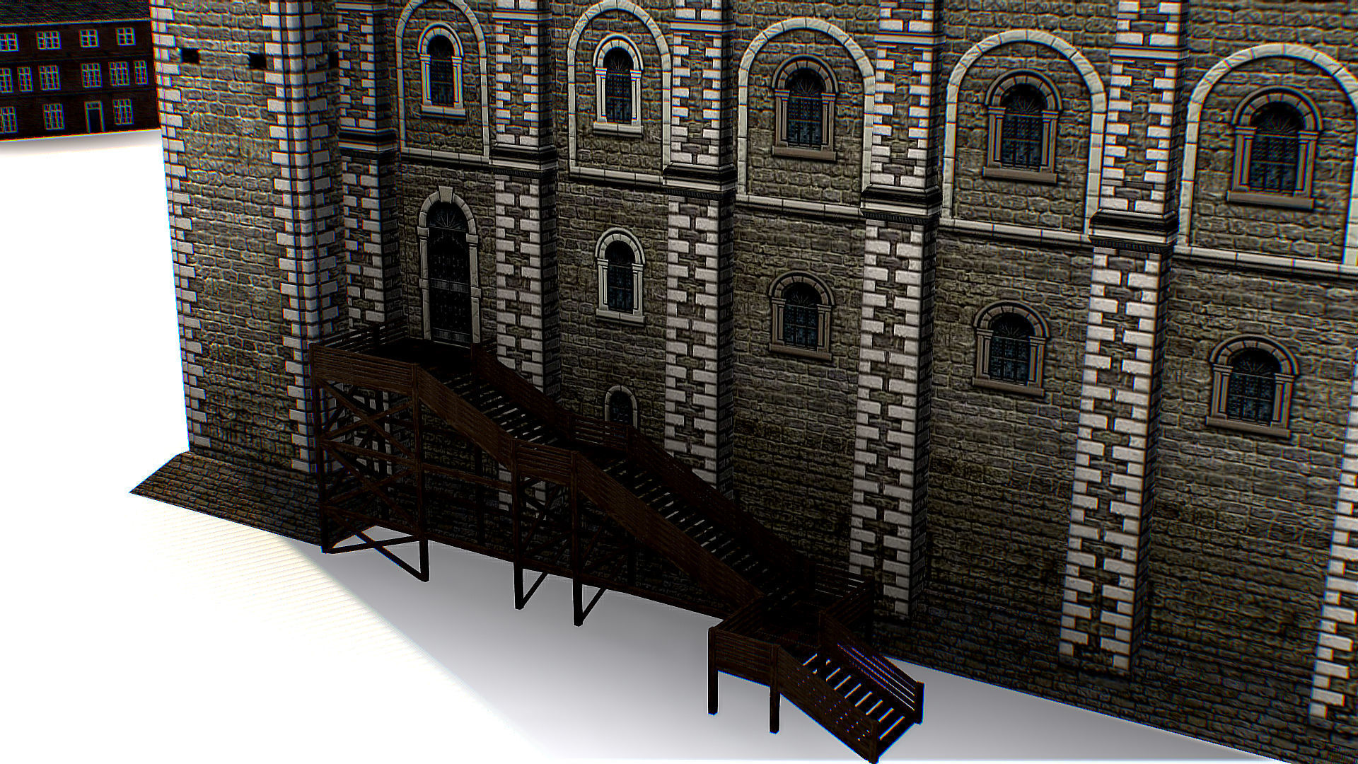 Fortress of the Tower of London historic castle 3d model Low-poly 3D model_16
